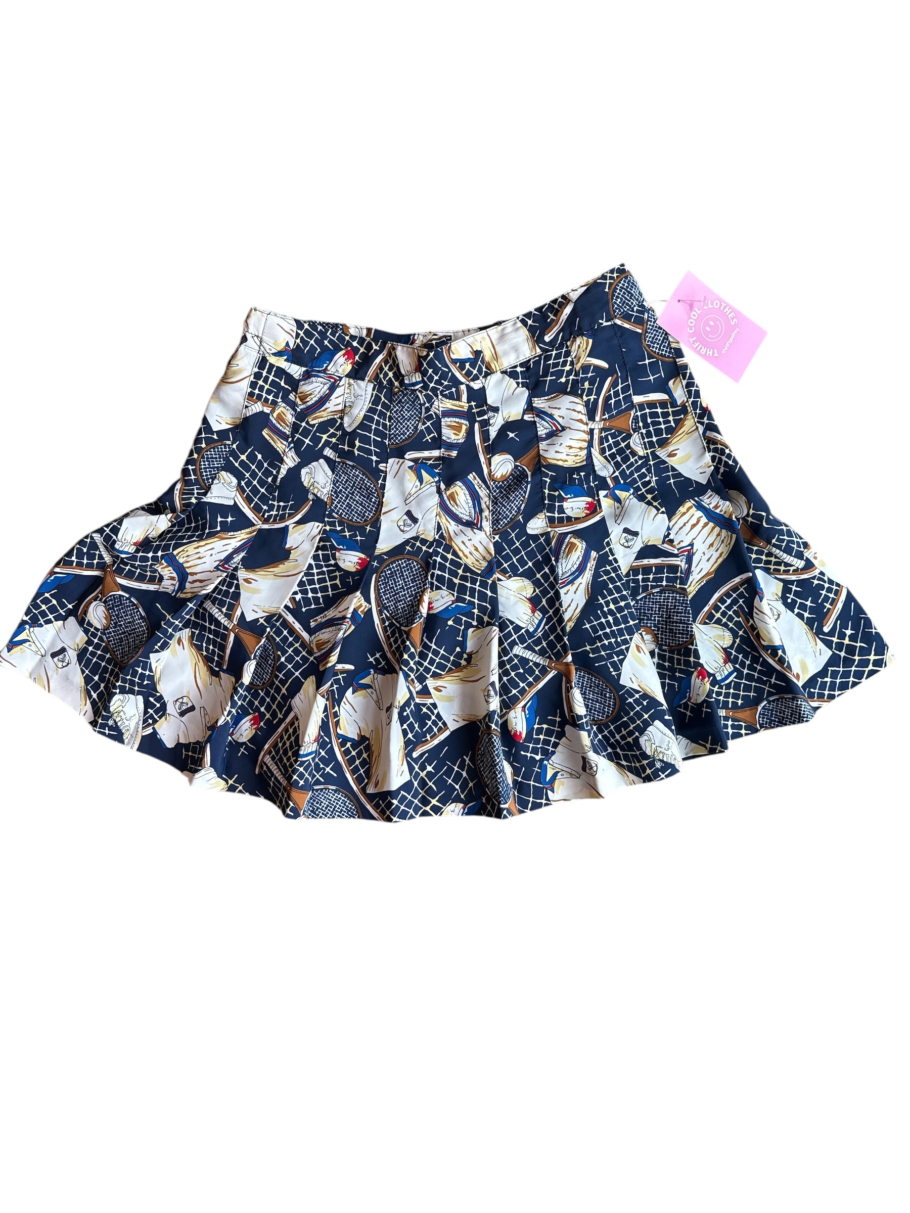 Navy Tail vintage Baseball pleated skirt, 8 (fits like S)