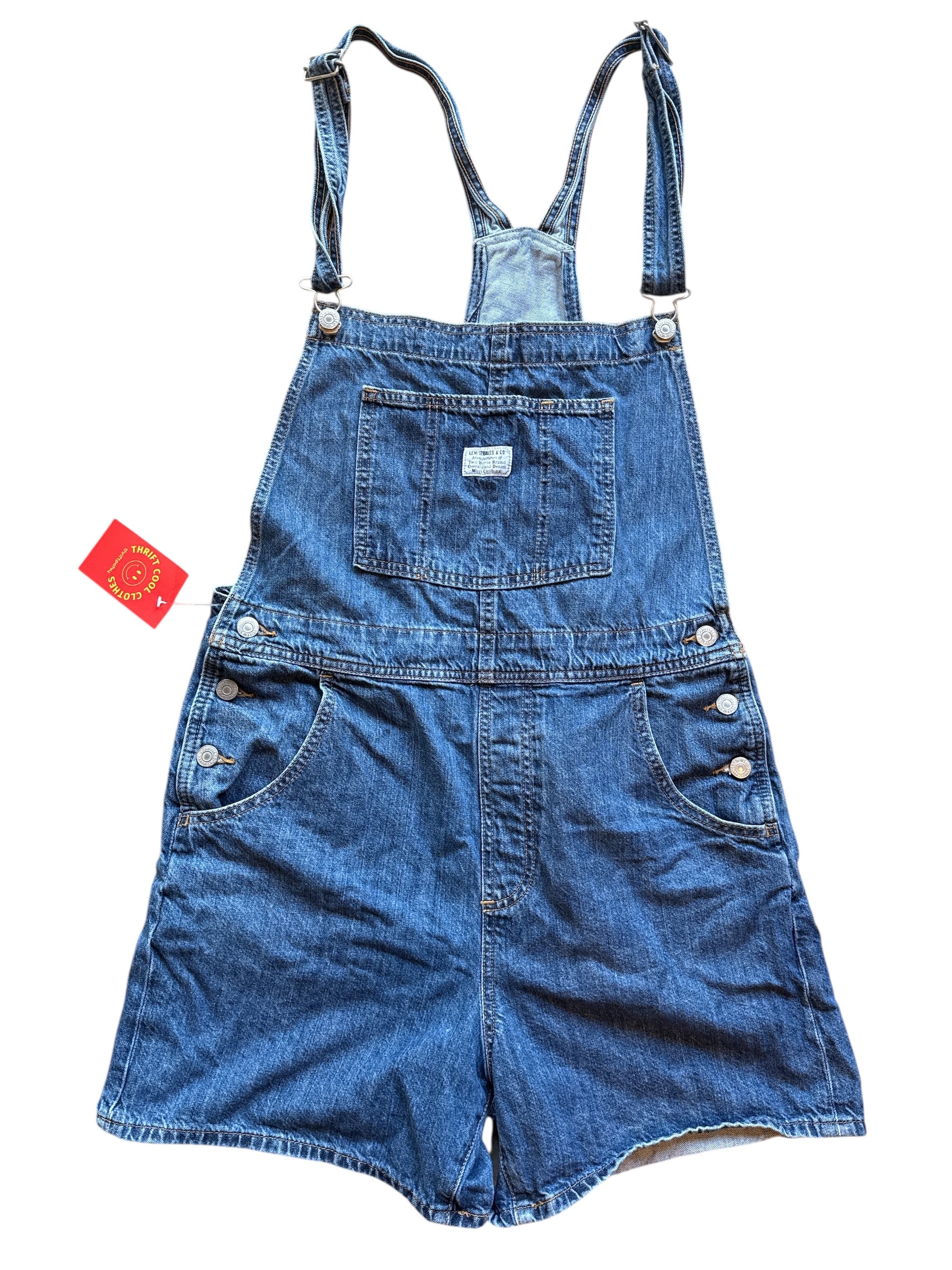 med wash levis denim overalls, L