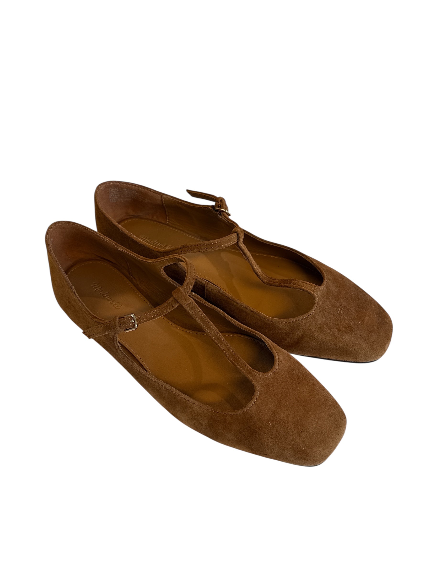 Tan Madewell Suede Mary Jane flats, 9.5