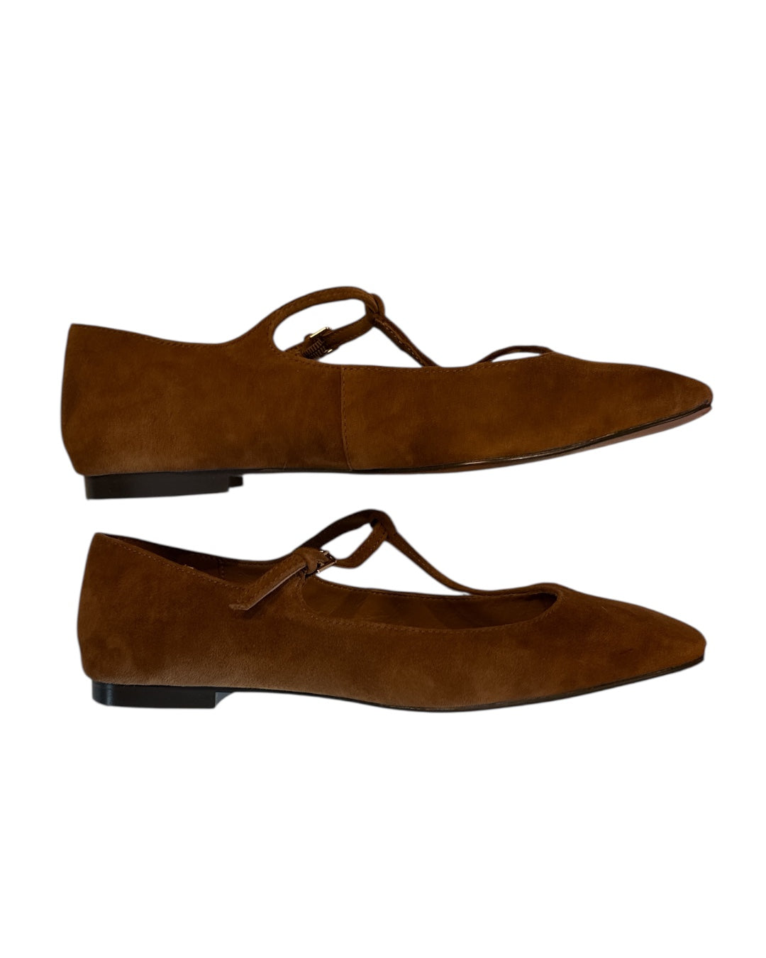 Tan Madewell Suede Mary Jane flats, 9.5