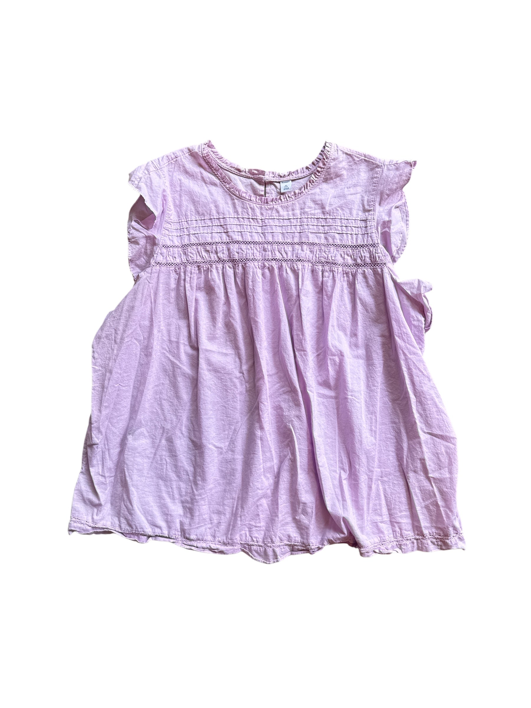pink old navy ruffle sleeve blouse, 3x