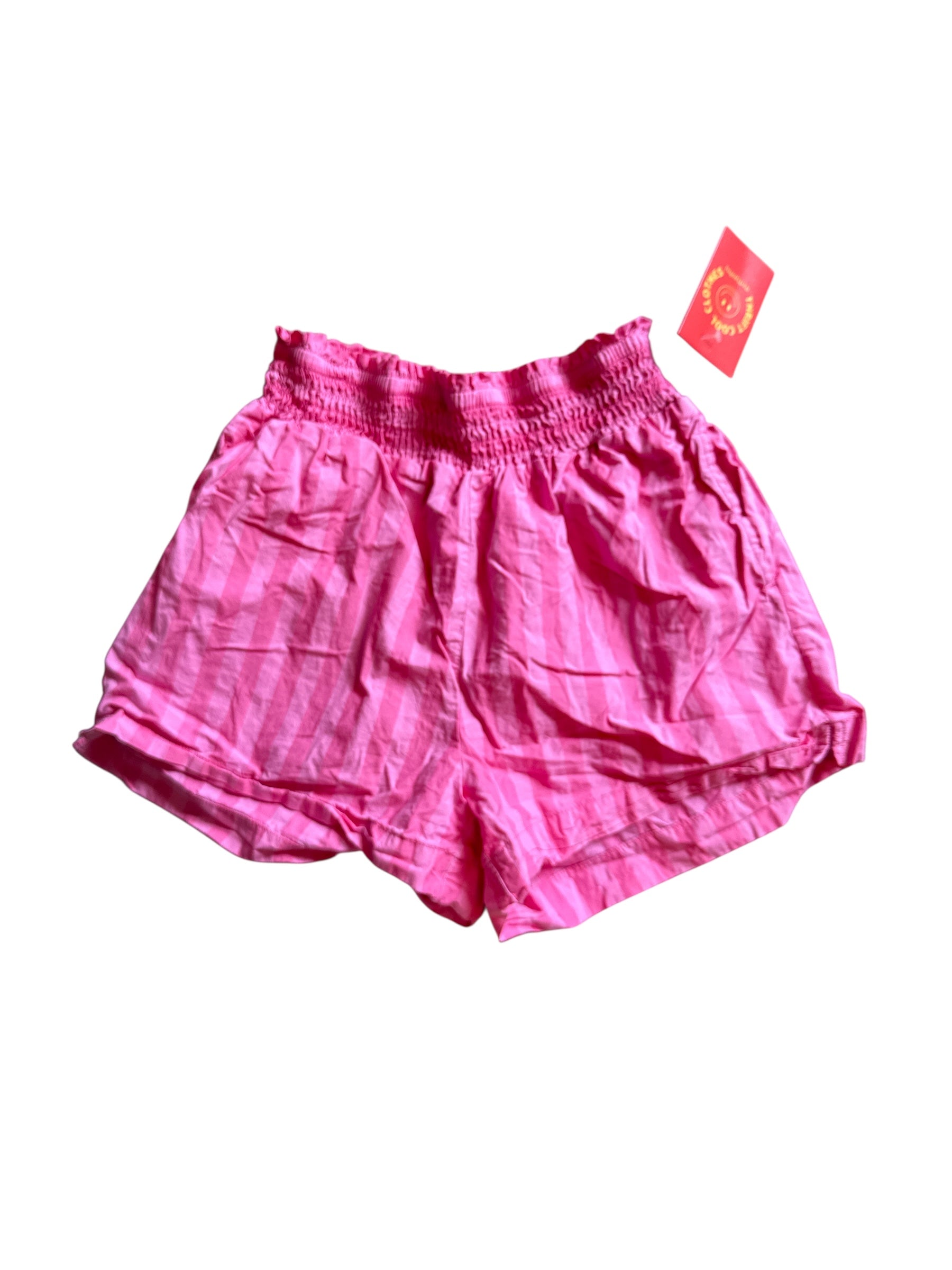 hot pink a new day striped smocked short, s