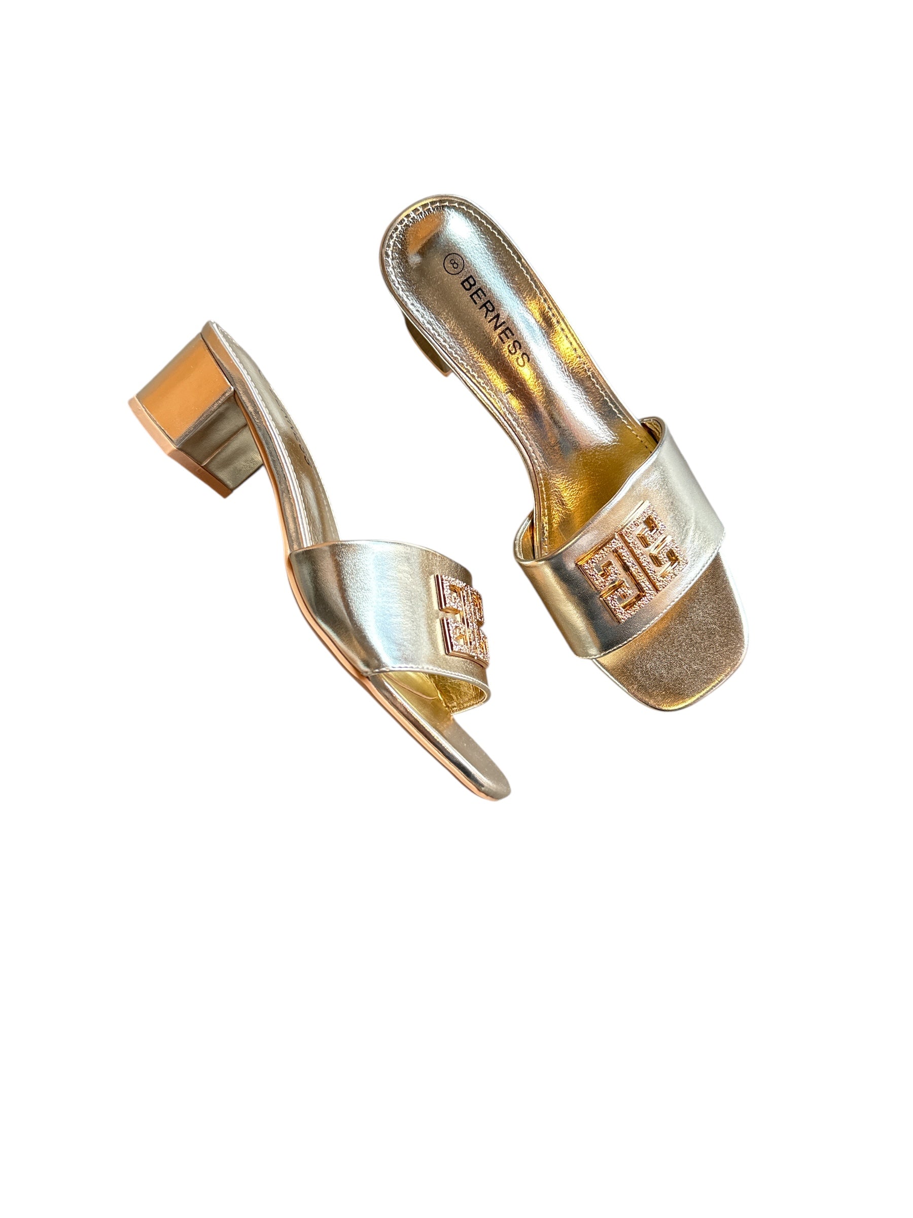 gold berness metallic sandals, 8