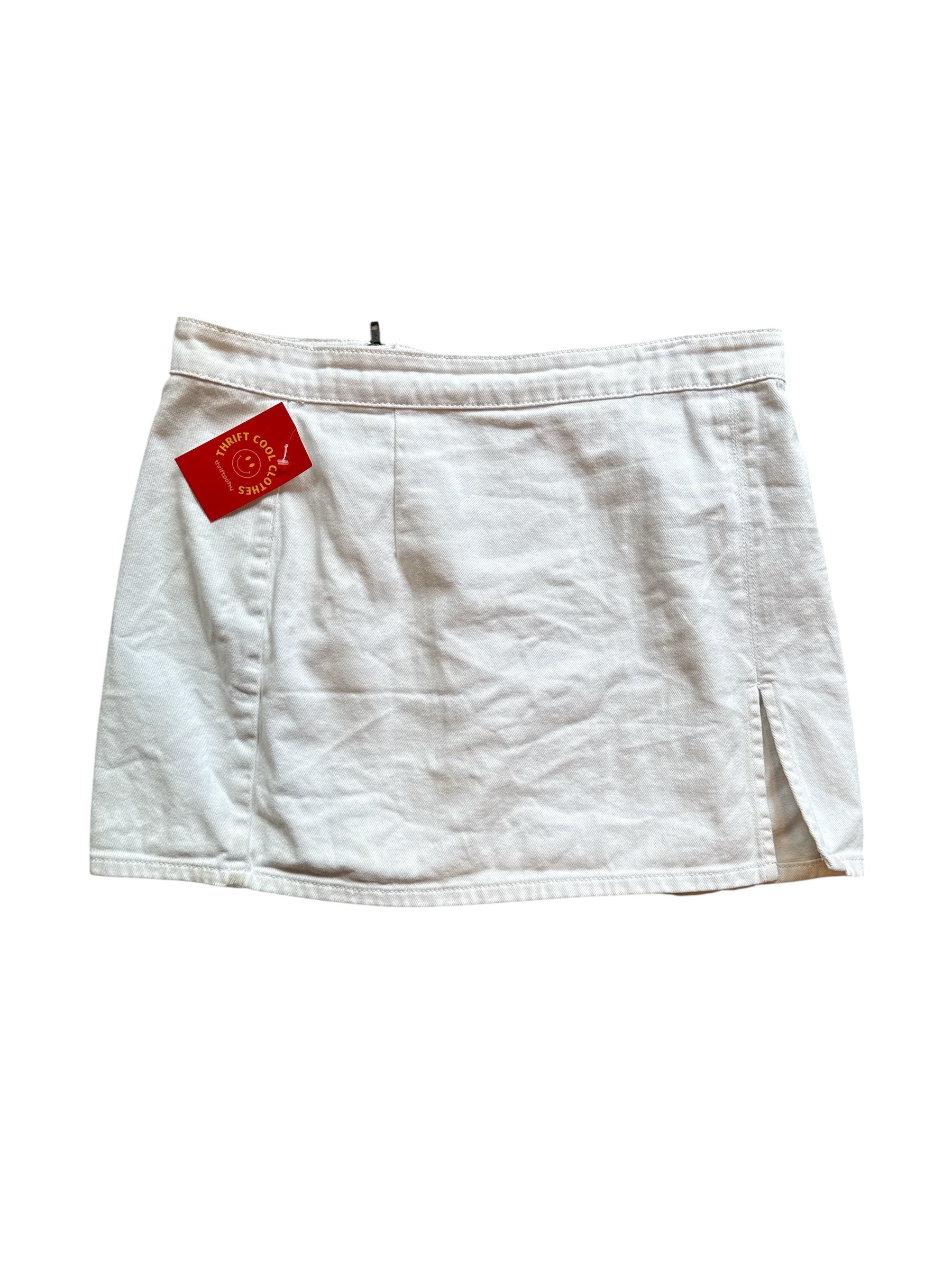 White Lioness Zipper mini skirt, Xxl