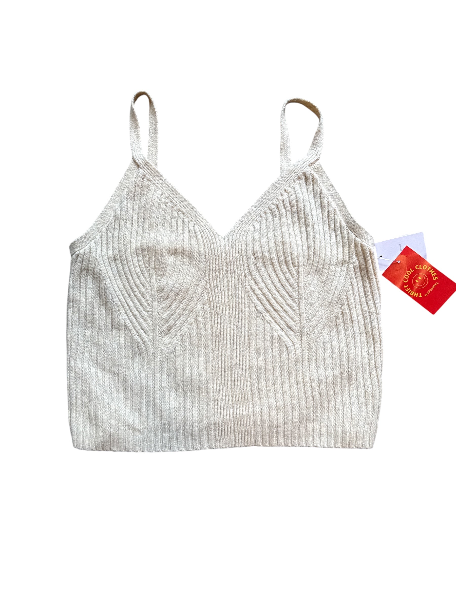 cream auden knit tank, XL