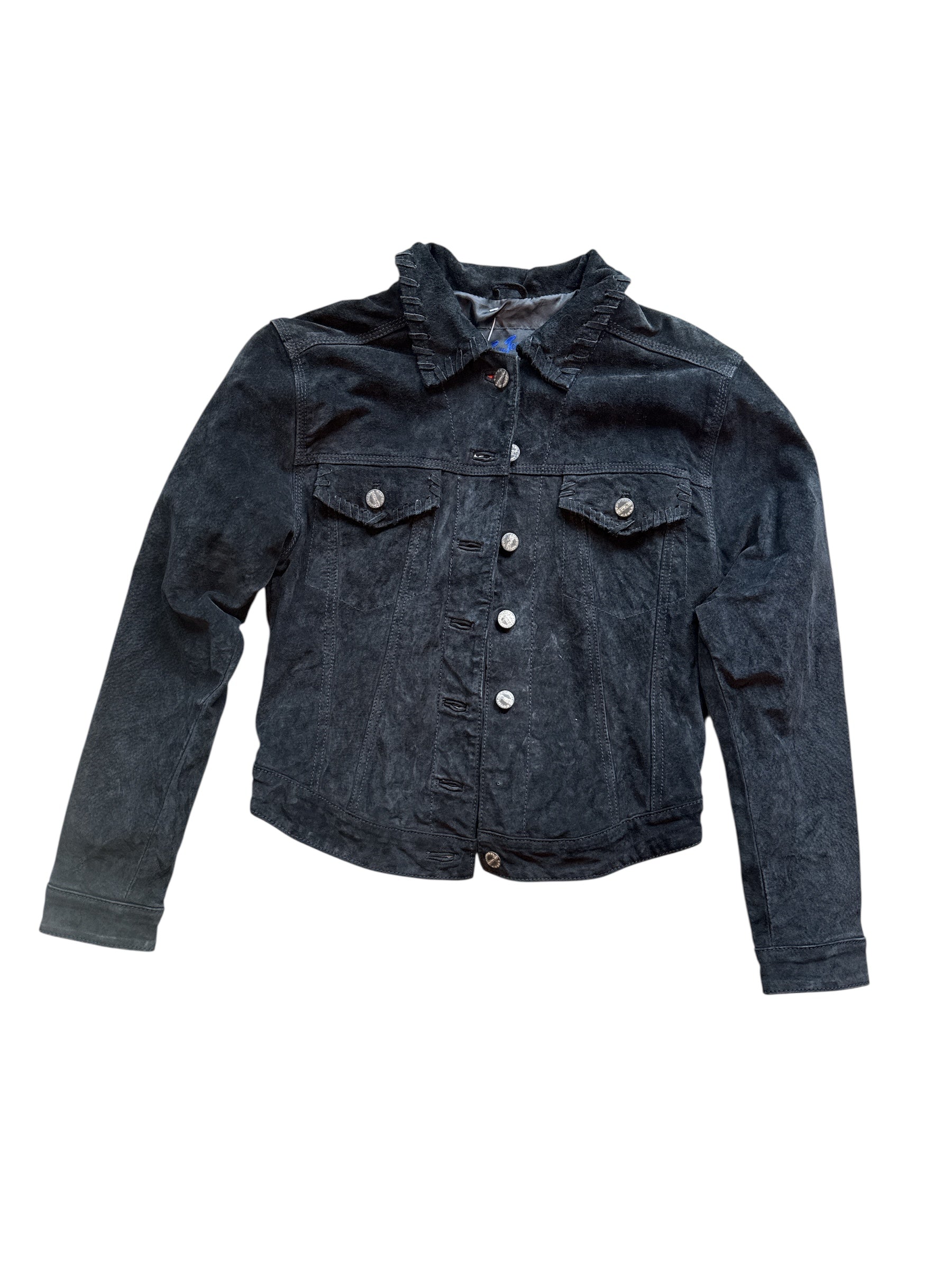 black JouJou skins leather/suede jacket, S