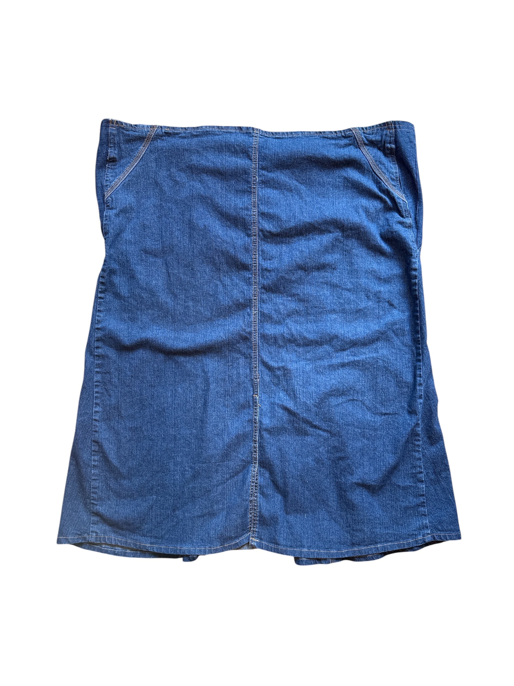 blue zoey beth lace up denim skirt, 3x