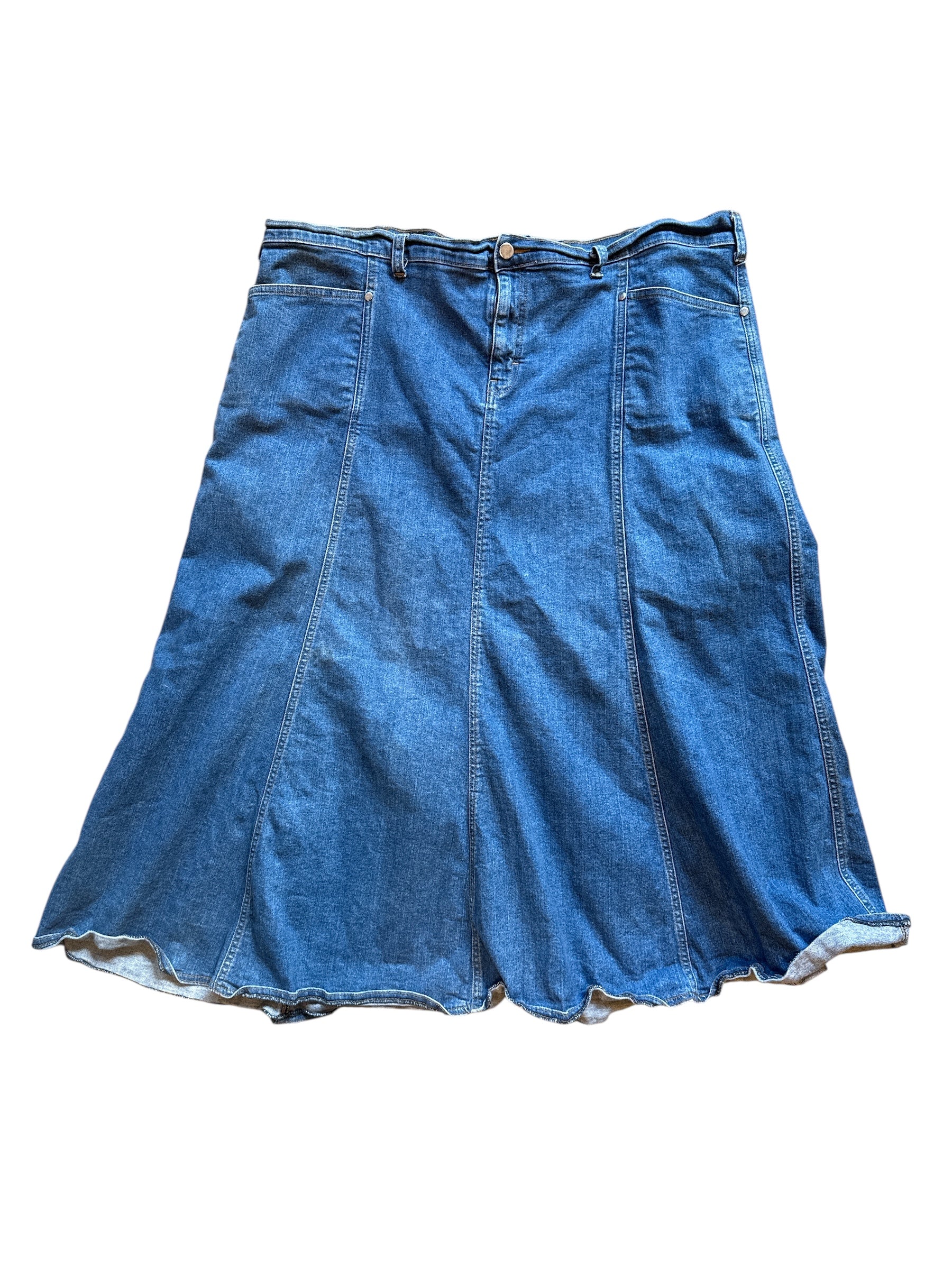 Blue Made in the UK made in uk long denim skirt, 26/22