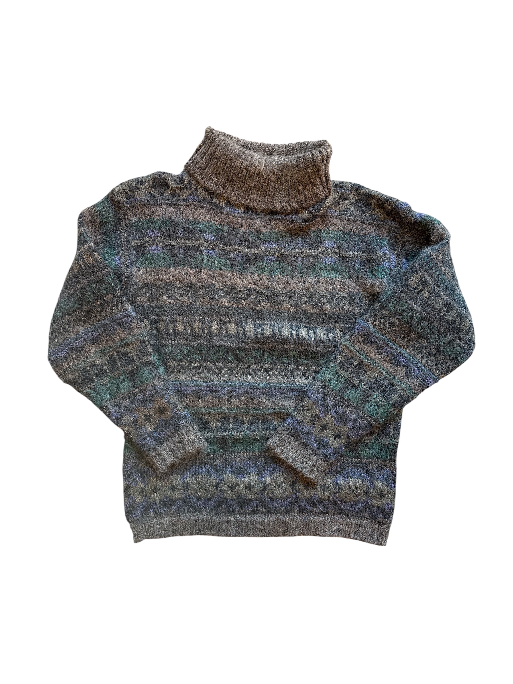 grey alps funky printed sweater, m