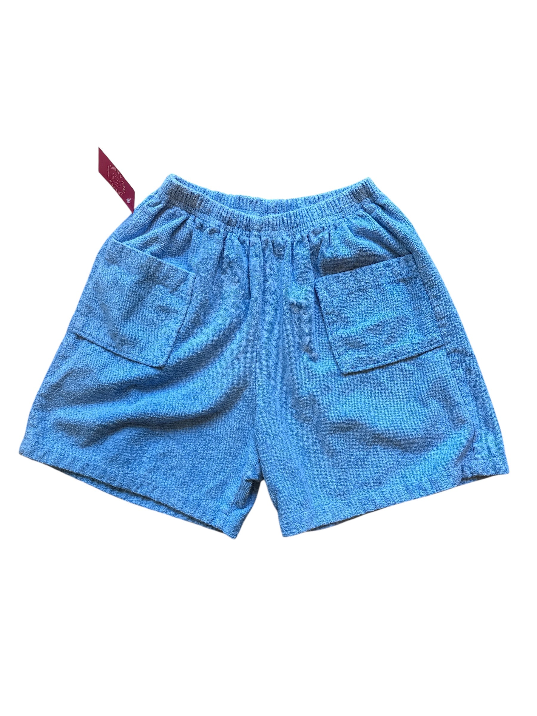 blue  terry cloth shorts, xl