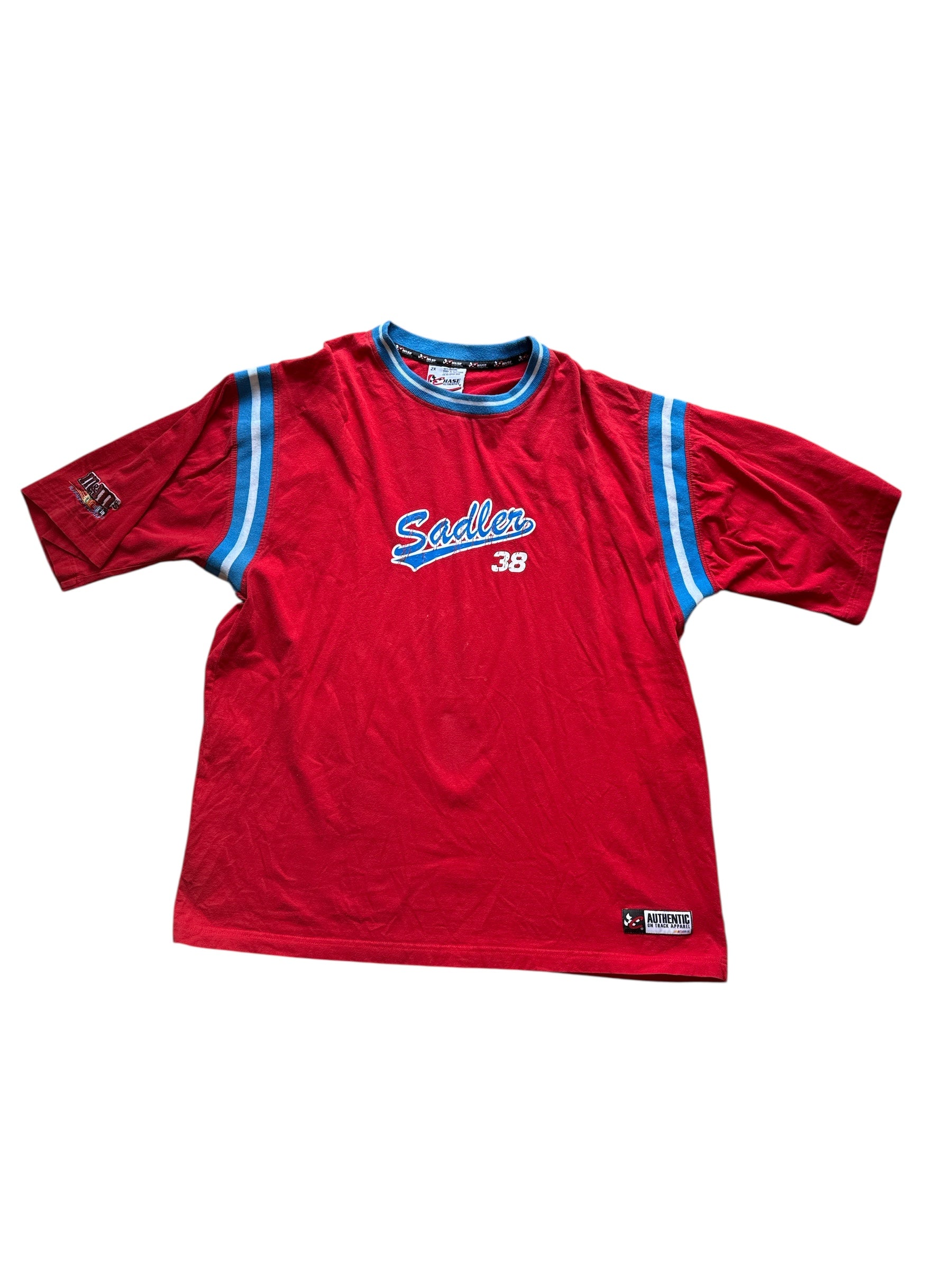 Red blue Chase authentics Sadler jersey tee, 2x