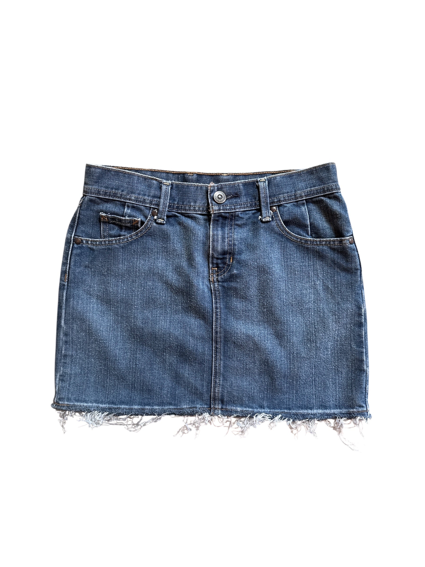 blue gap denim mini skirt, 2