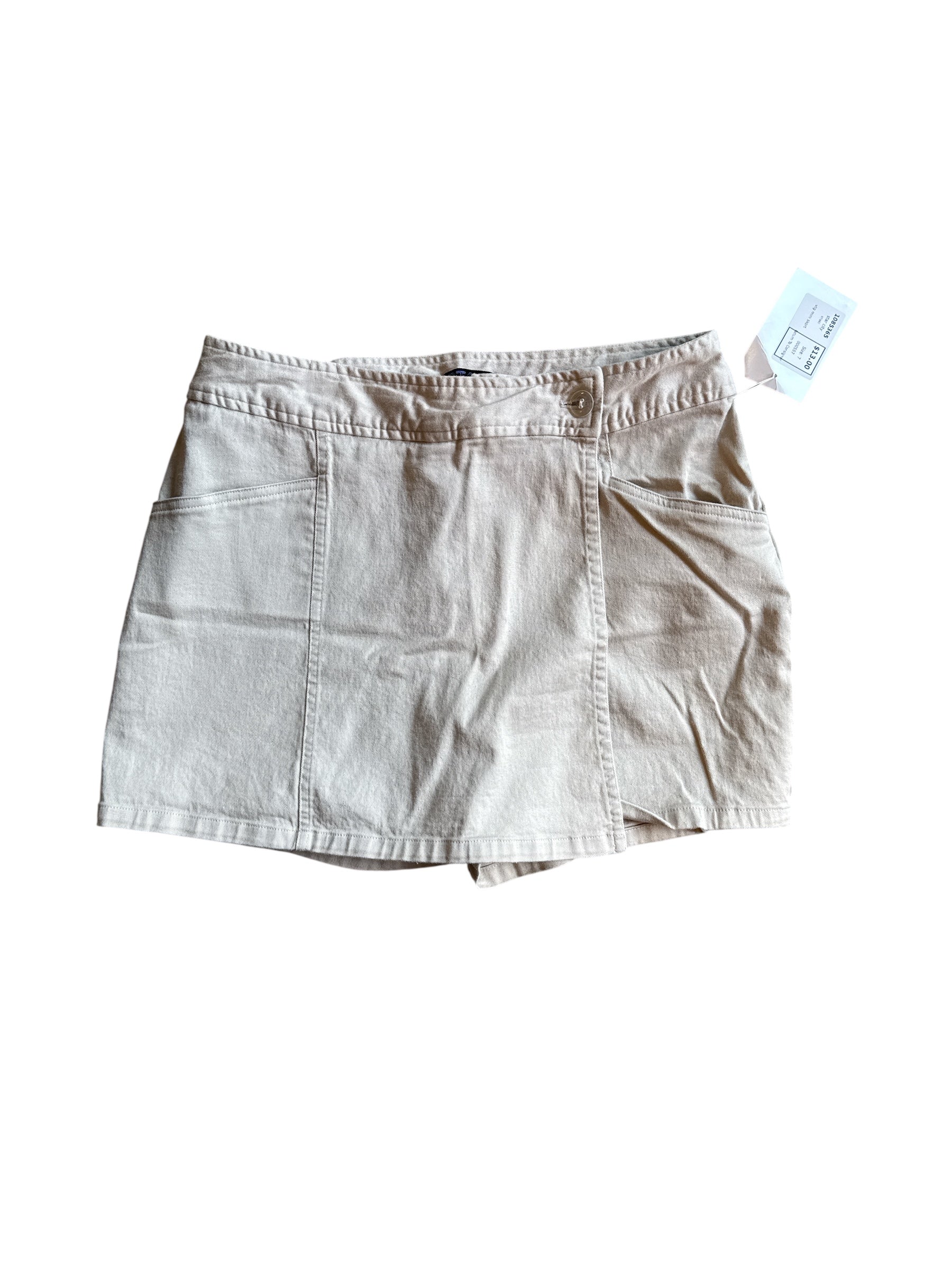 khaki star city vtg mini skort, 7