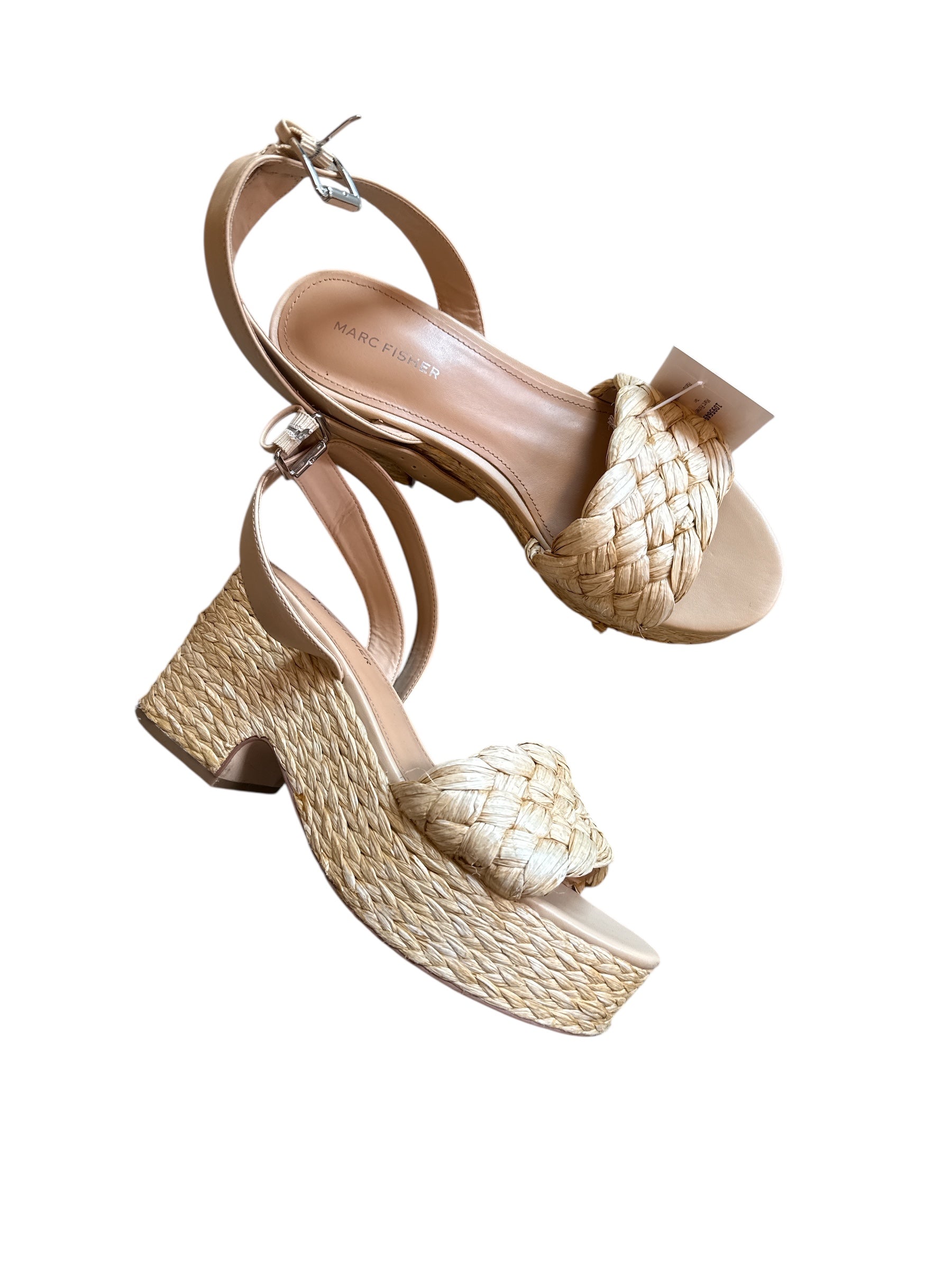 Tan Marc Fisher Platform sandals, 9