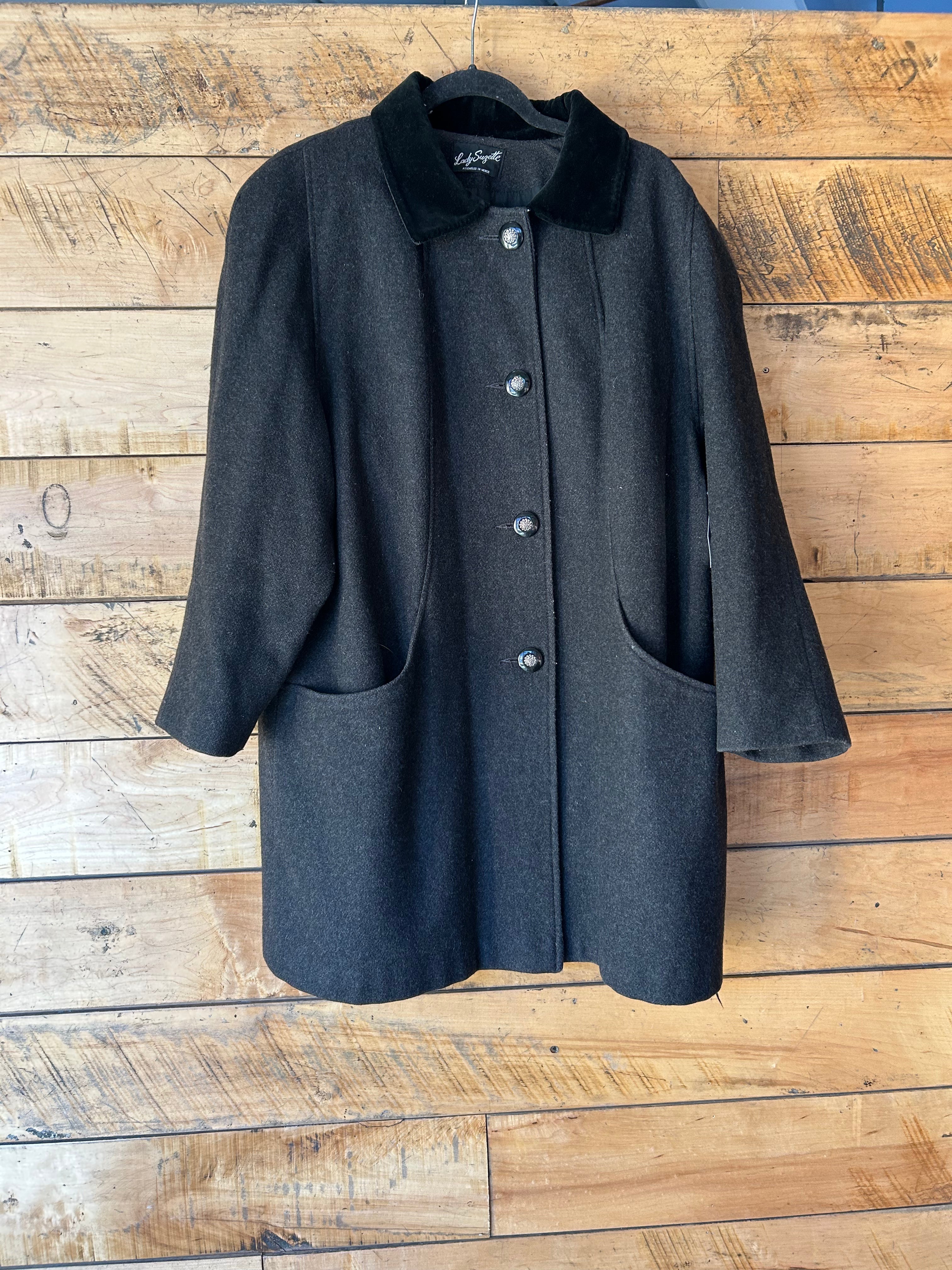 grey lady suzette jacket wool/nylon mix l