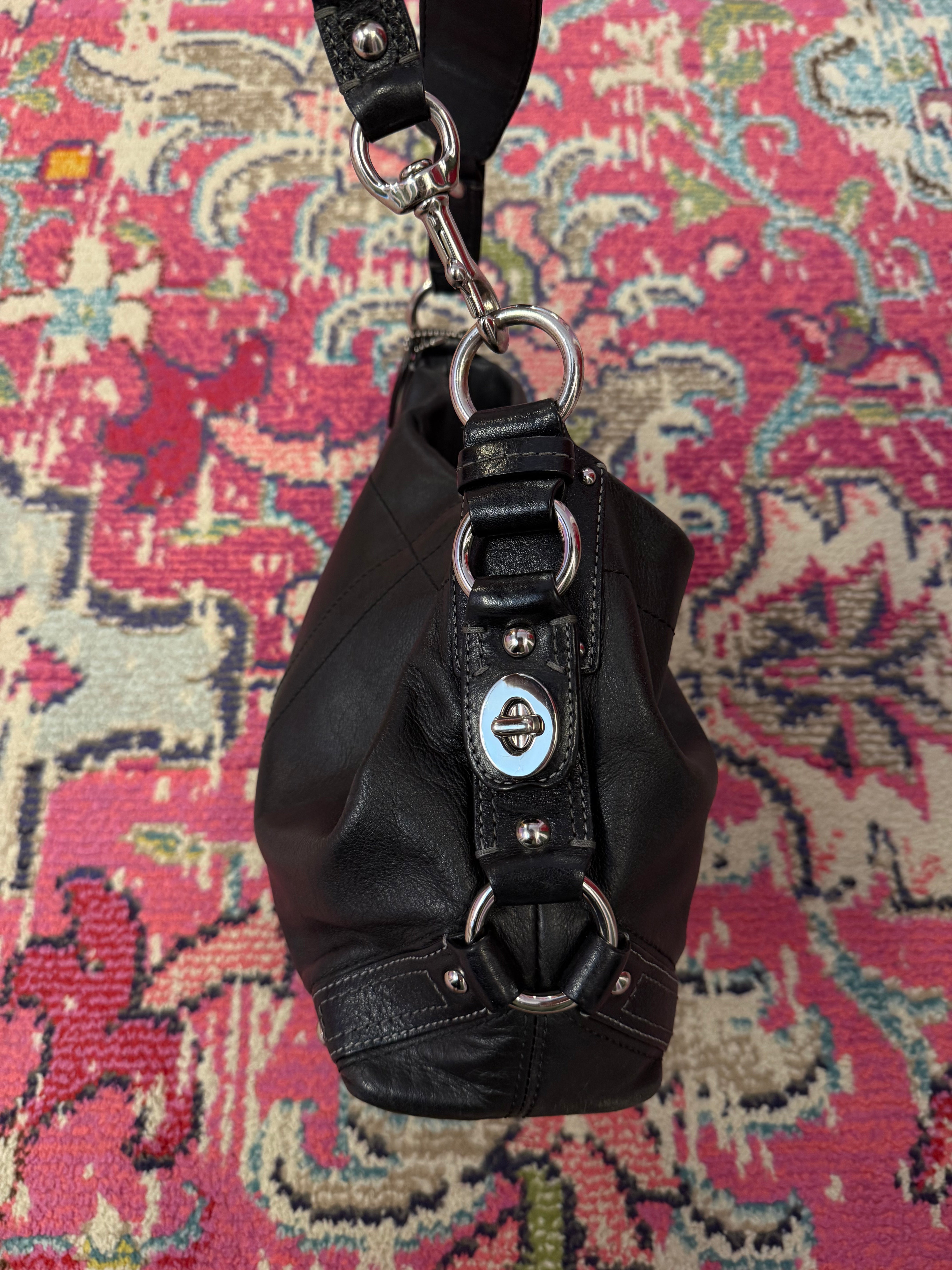 black coach shoulder bag