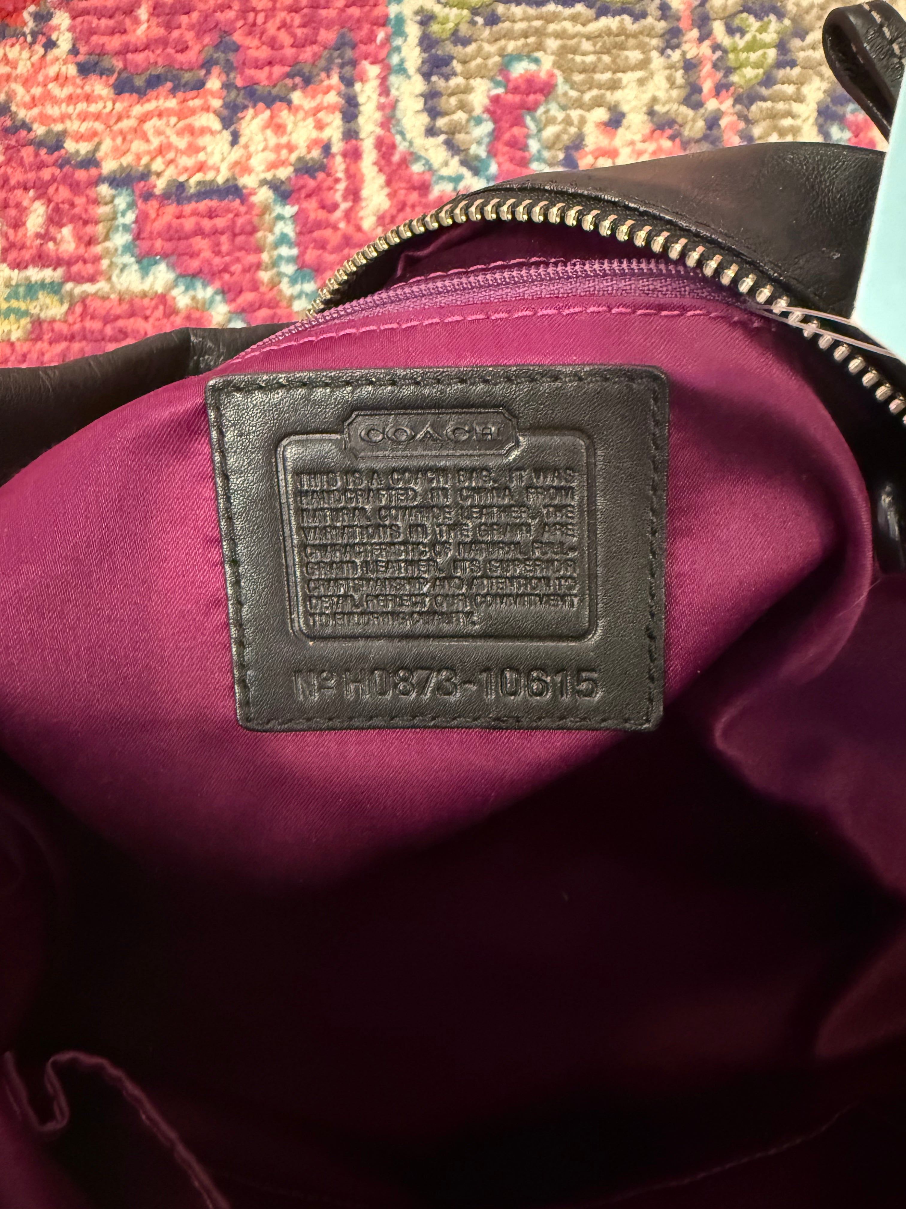 black coach shoulder bag