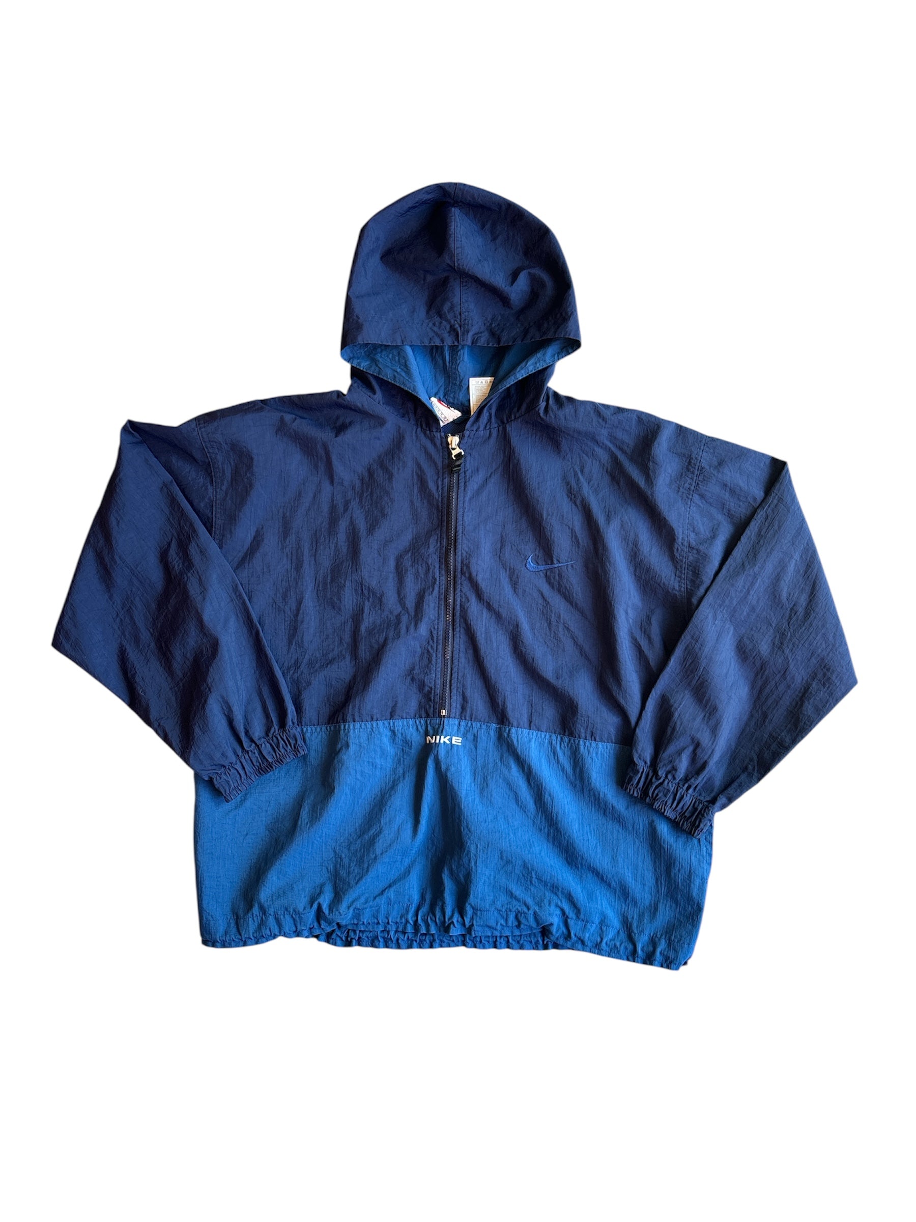navy nike vtg windbreaker, xl