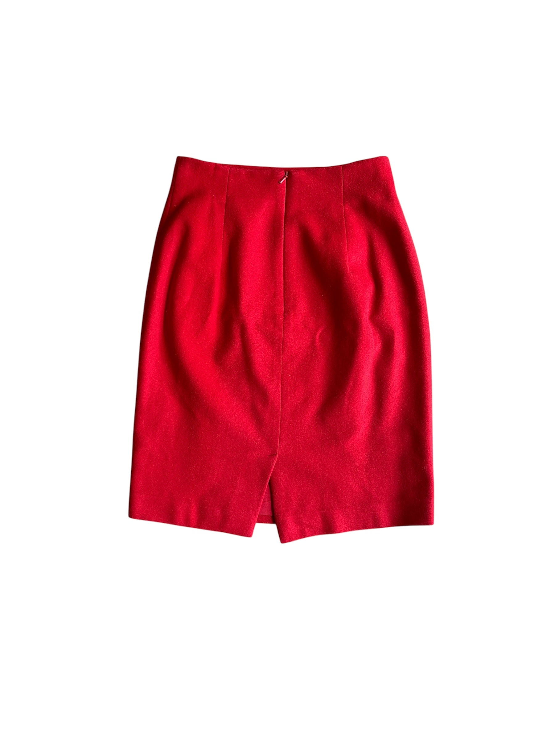 Red Henri bendel Wool cashmere skirt, 4