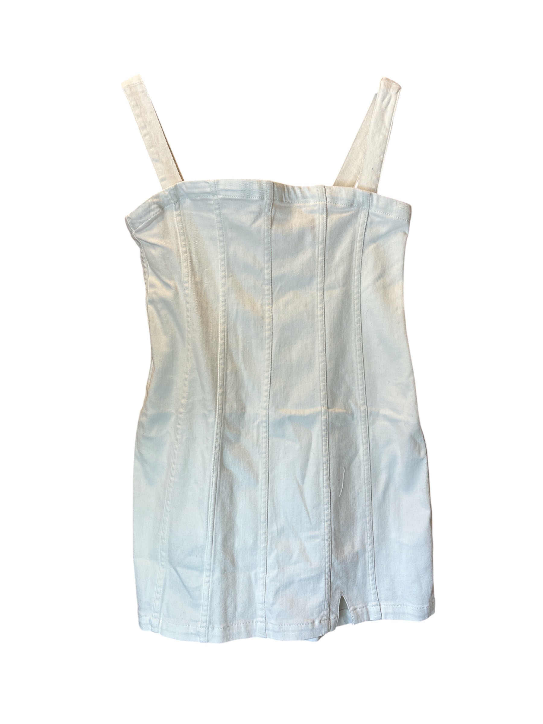 White show me your mumu nwt denim dress, XL