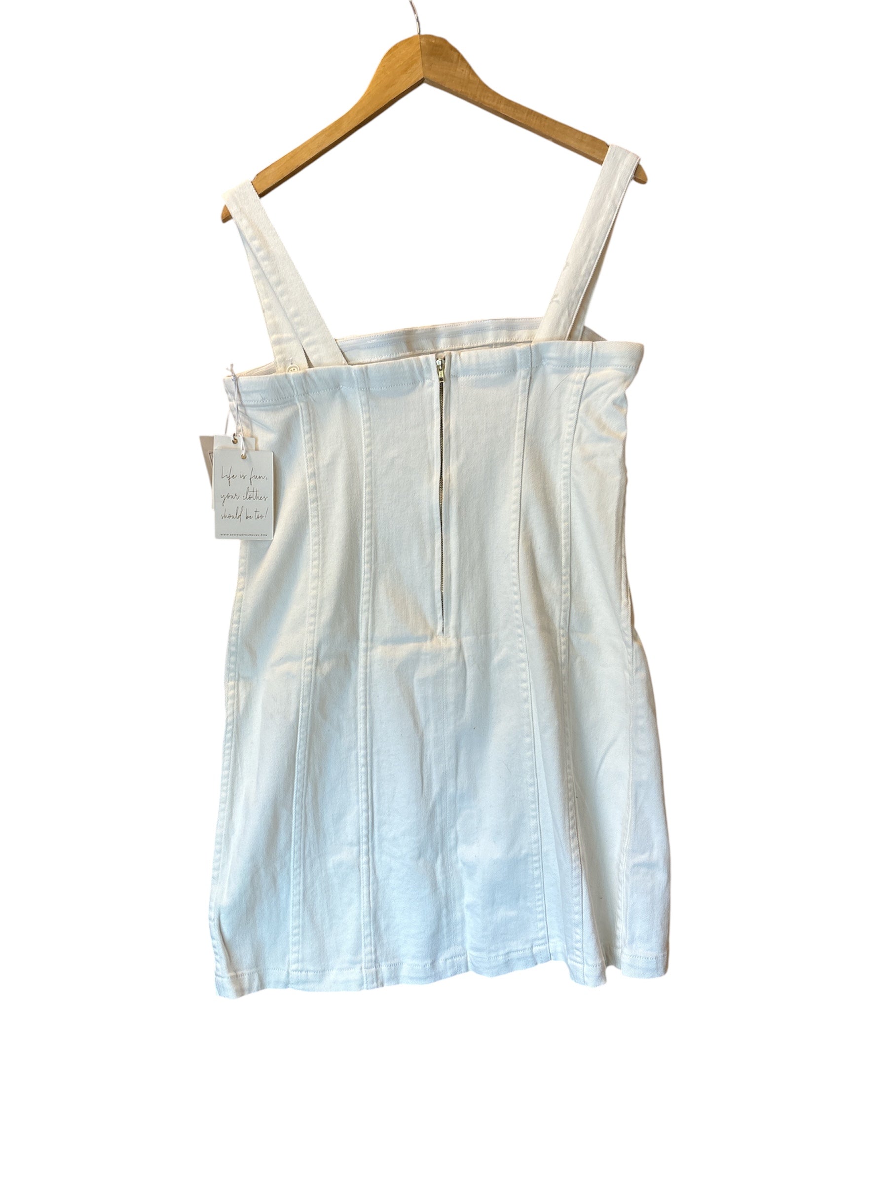 White show me your mumu nwt denim dress, XL