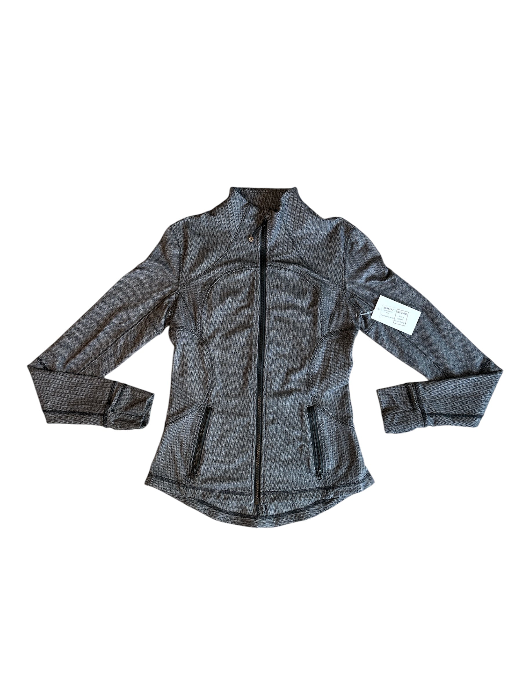 Gray Lululemon Herringbone jacket, 8