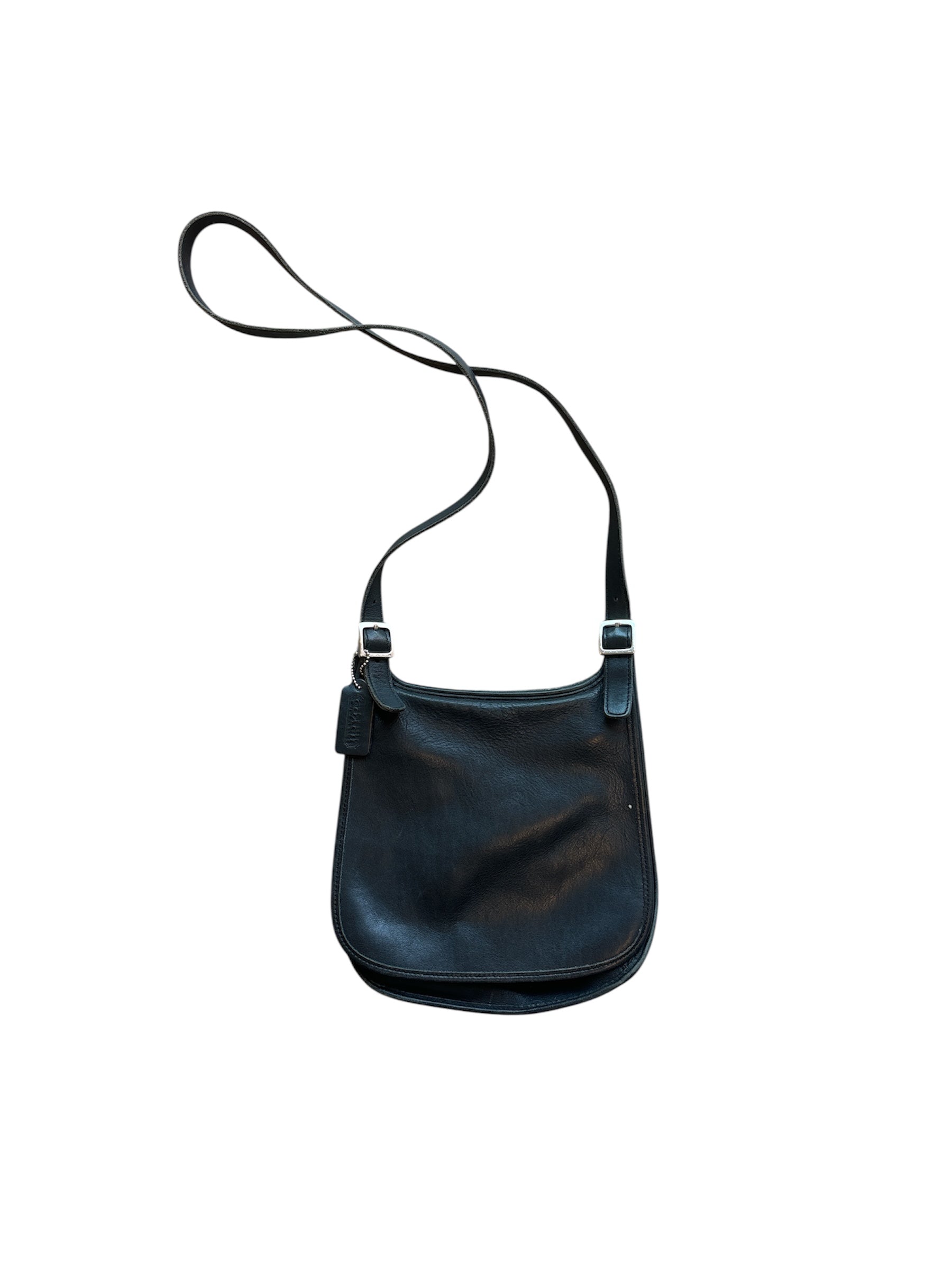 black coach vtg saddle bag