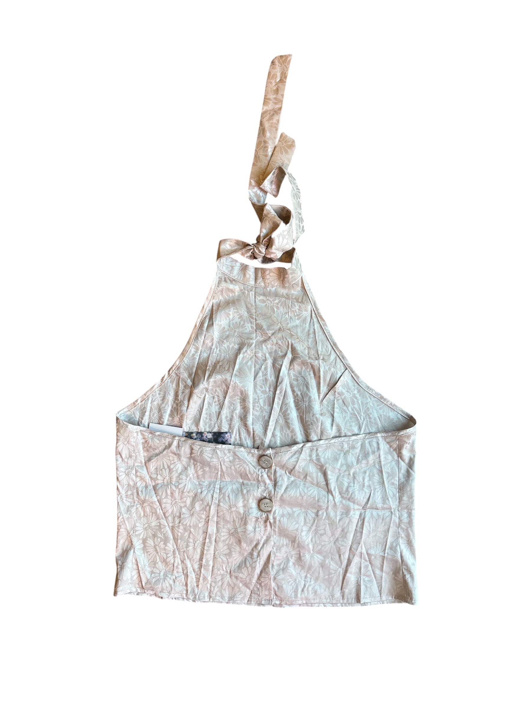 Beige Cider silk halter, L