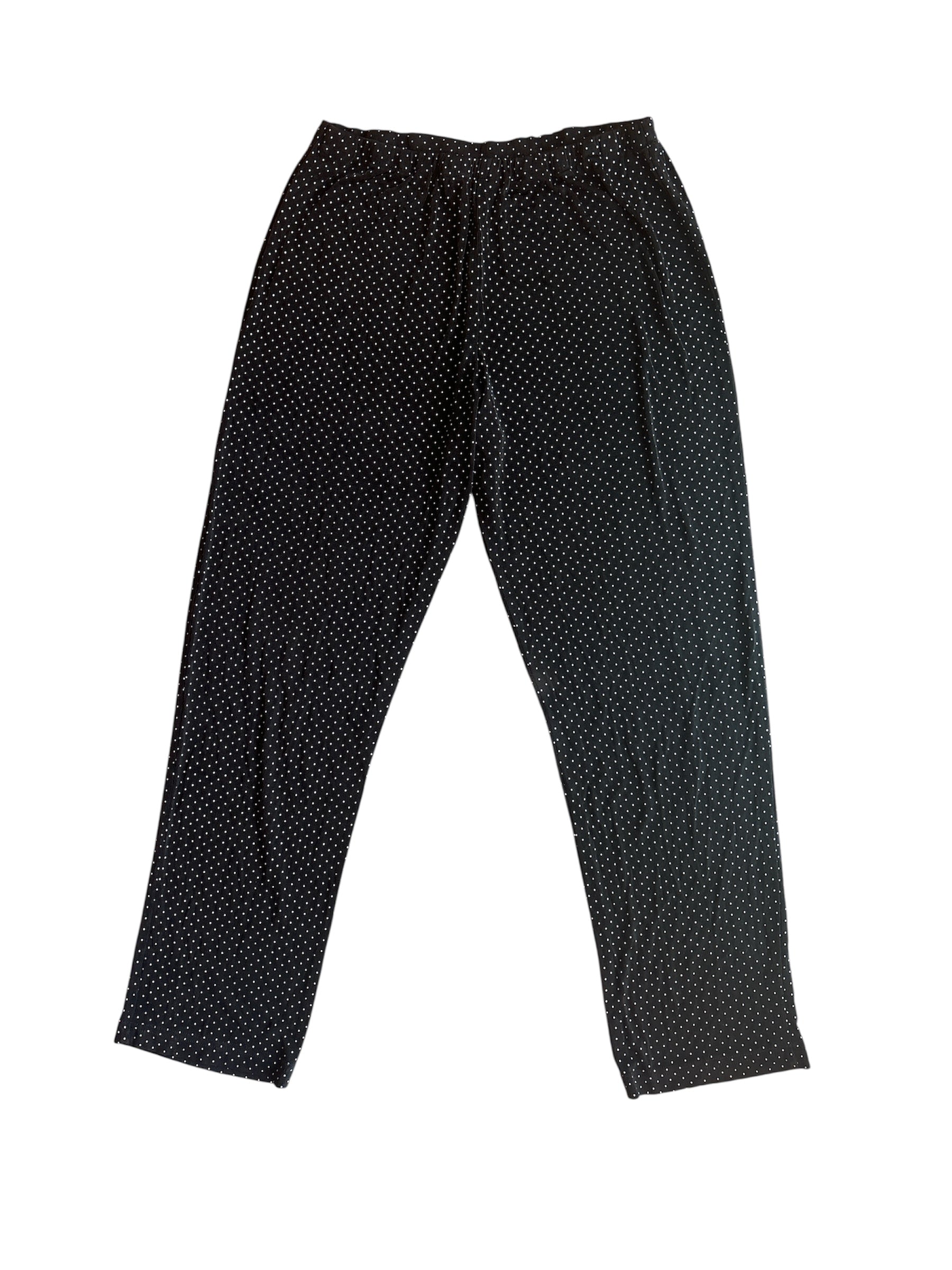 black white  slinky polka dot pants, 8