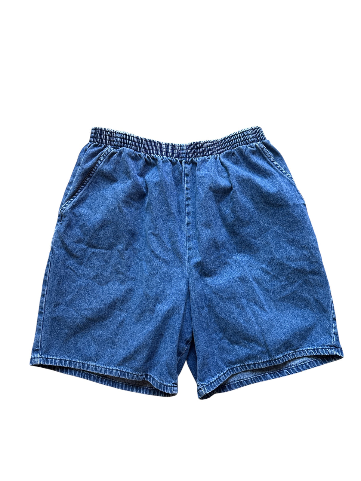 Blue  Denim vtg chic brand shorts with elastic band, 18 (fits like XL)