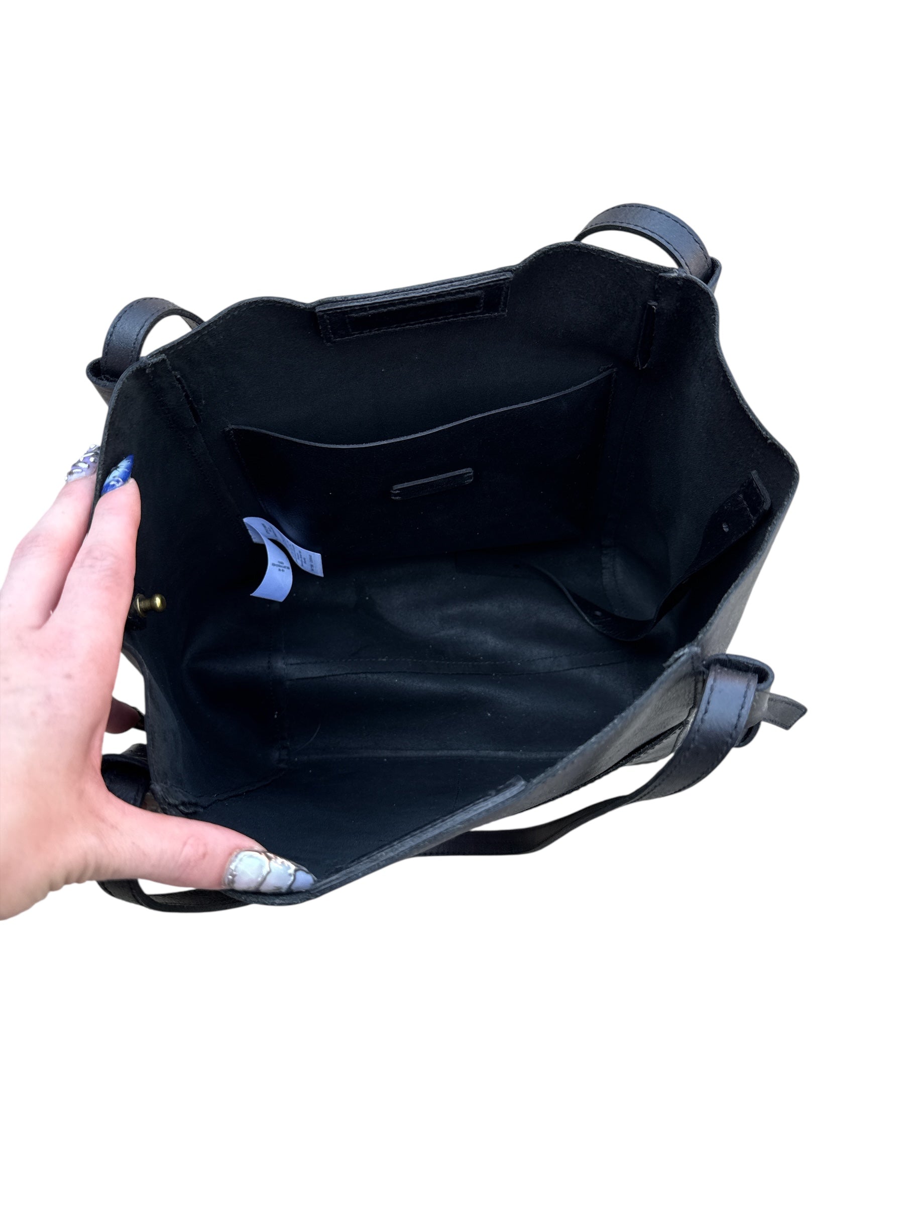 black madewell leather handbag