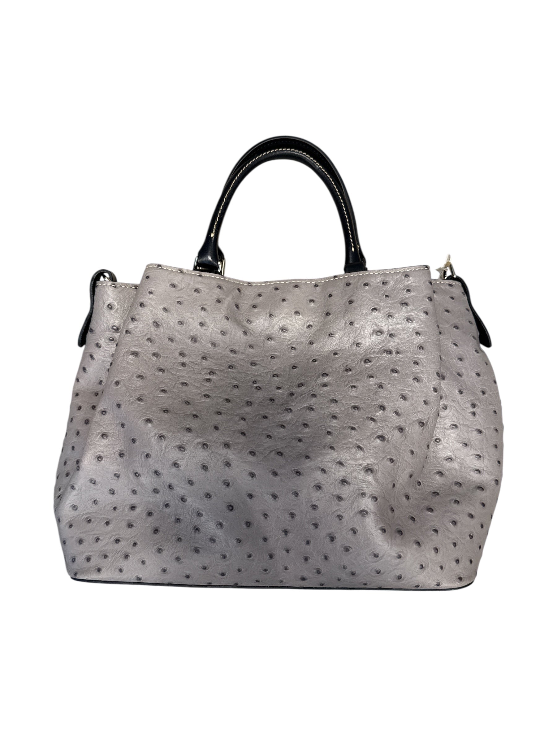 gray dooney & bourke Ostrich leather handbag