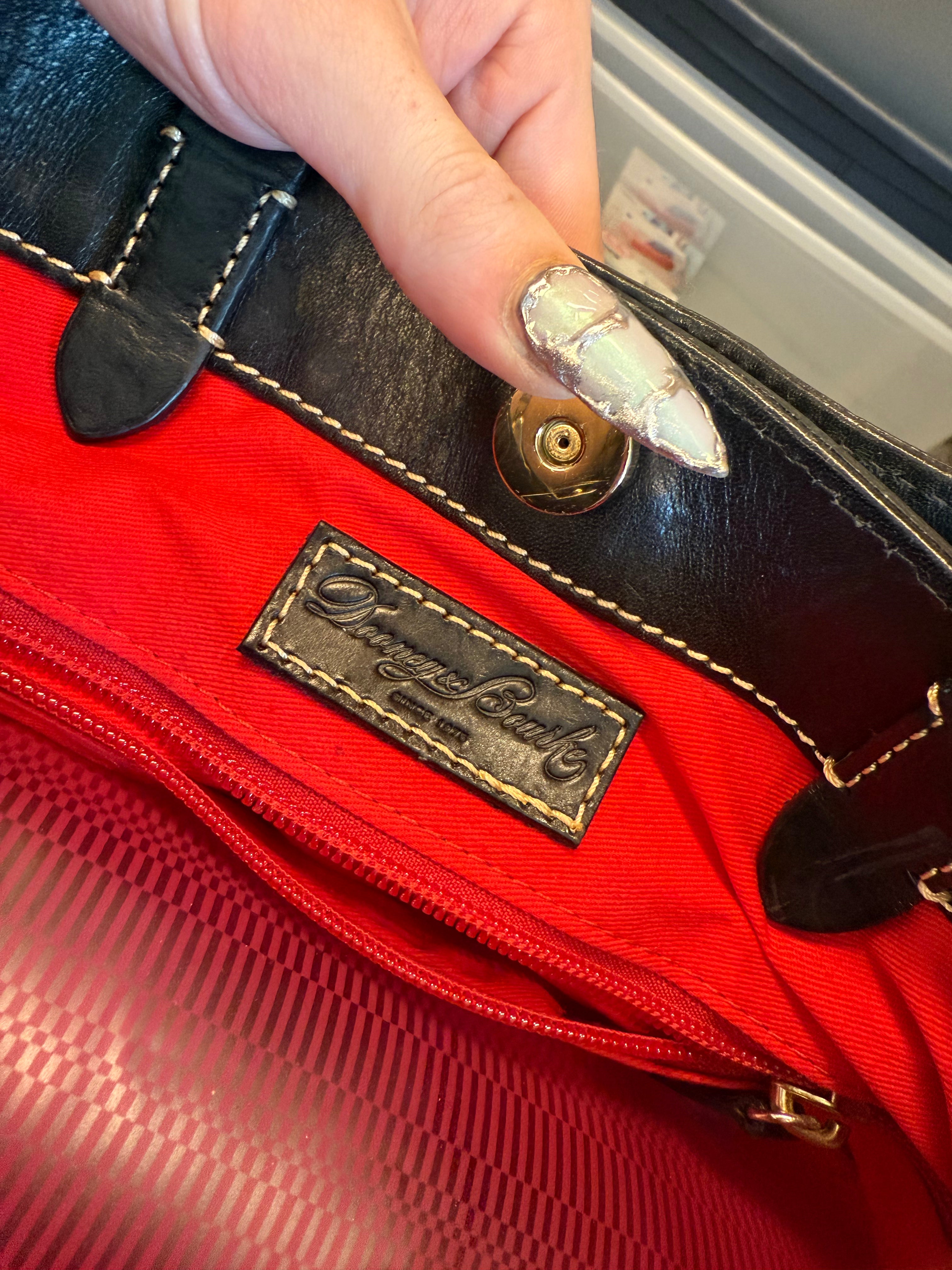 gray dooney & bourke Ostrich leather handbag