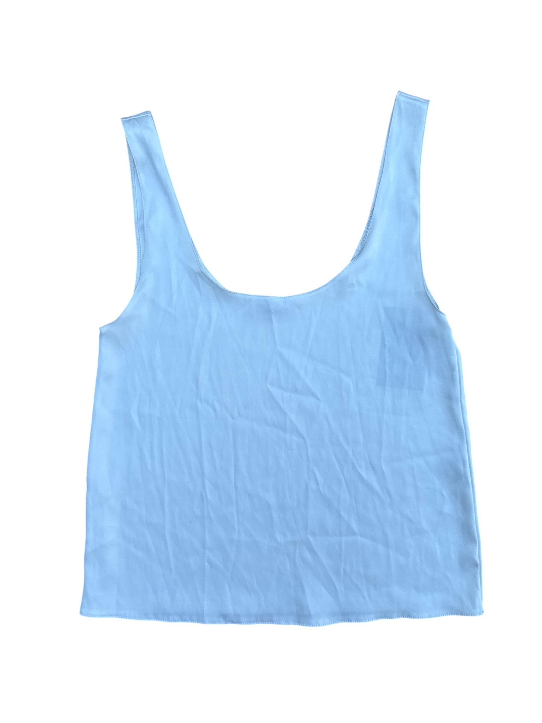 White Zara Satin tank, Xs