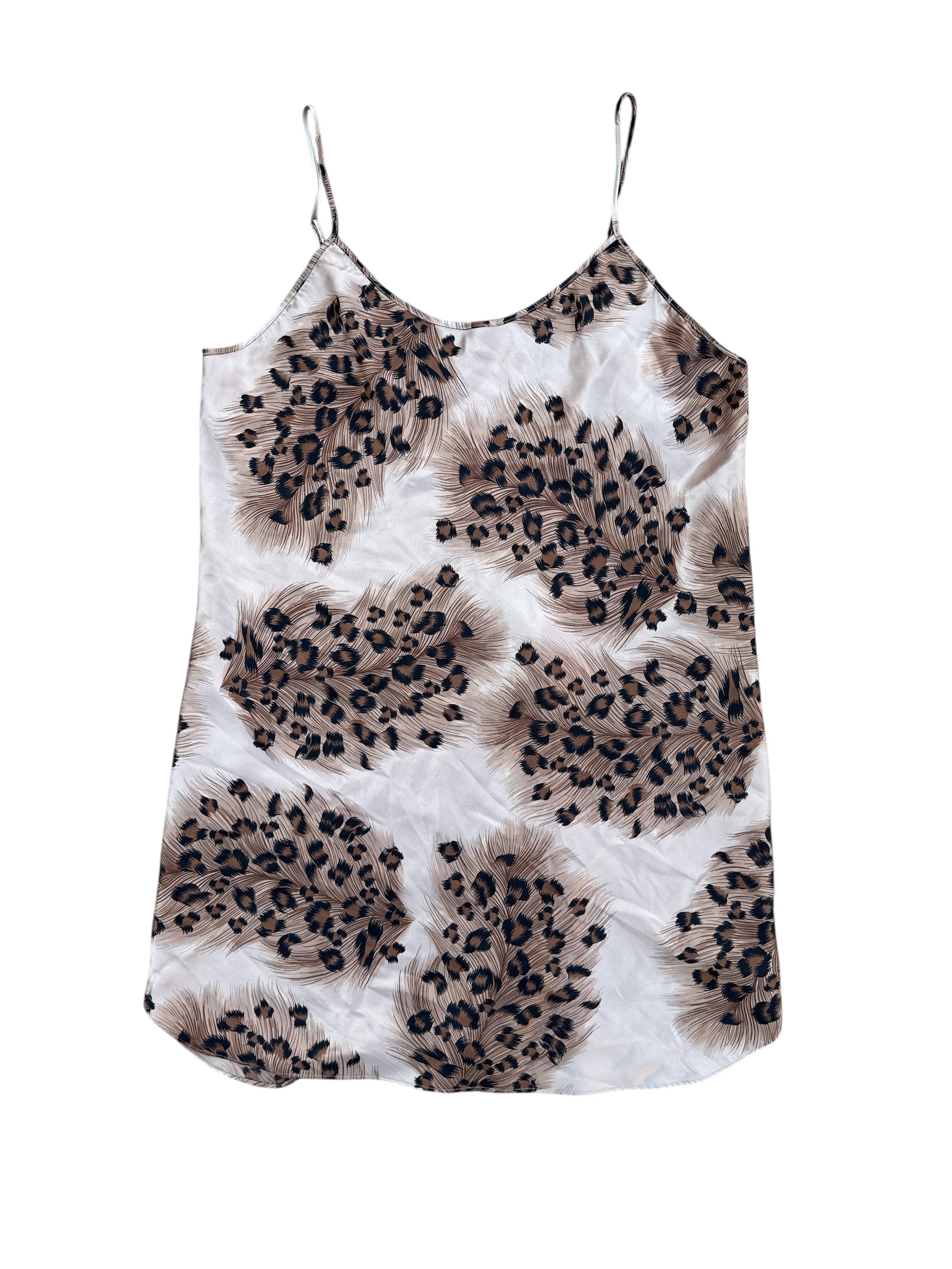 brown secret treasures cheetah slip dress