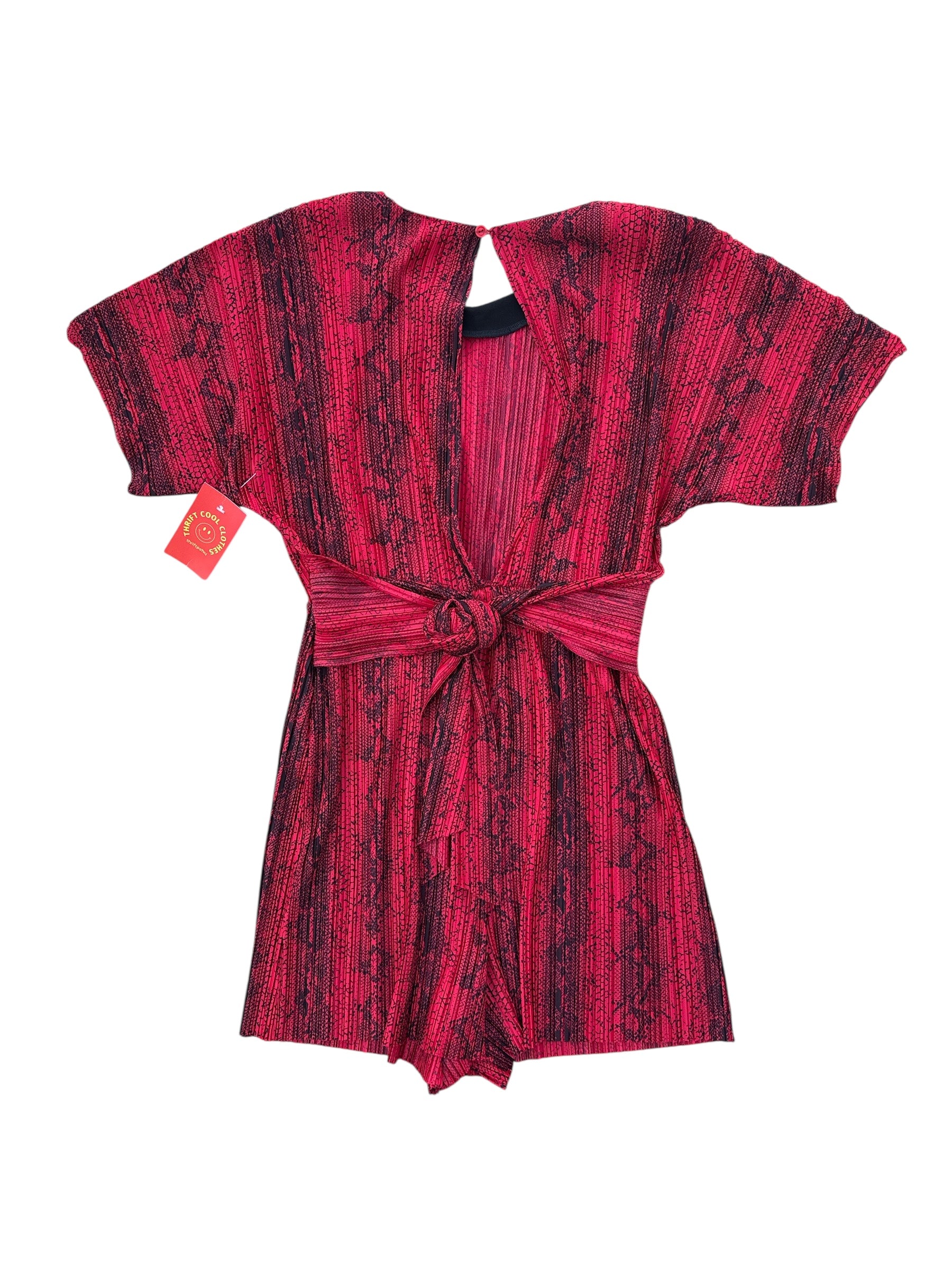 red black asos animal print open back dress, 8