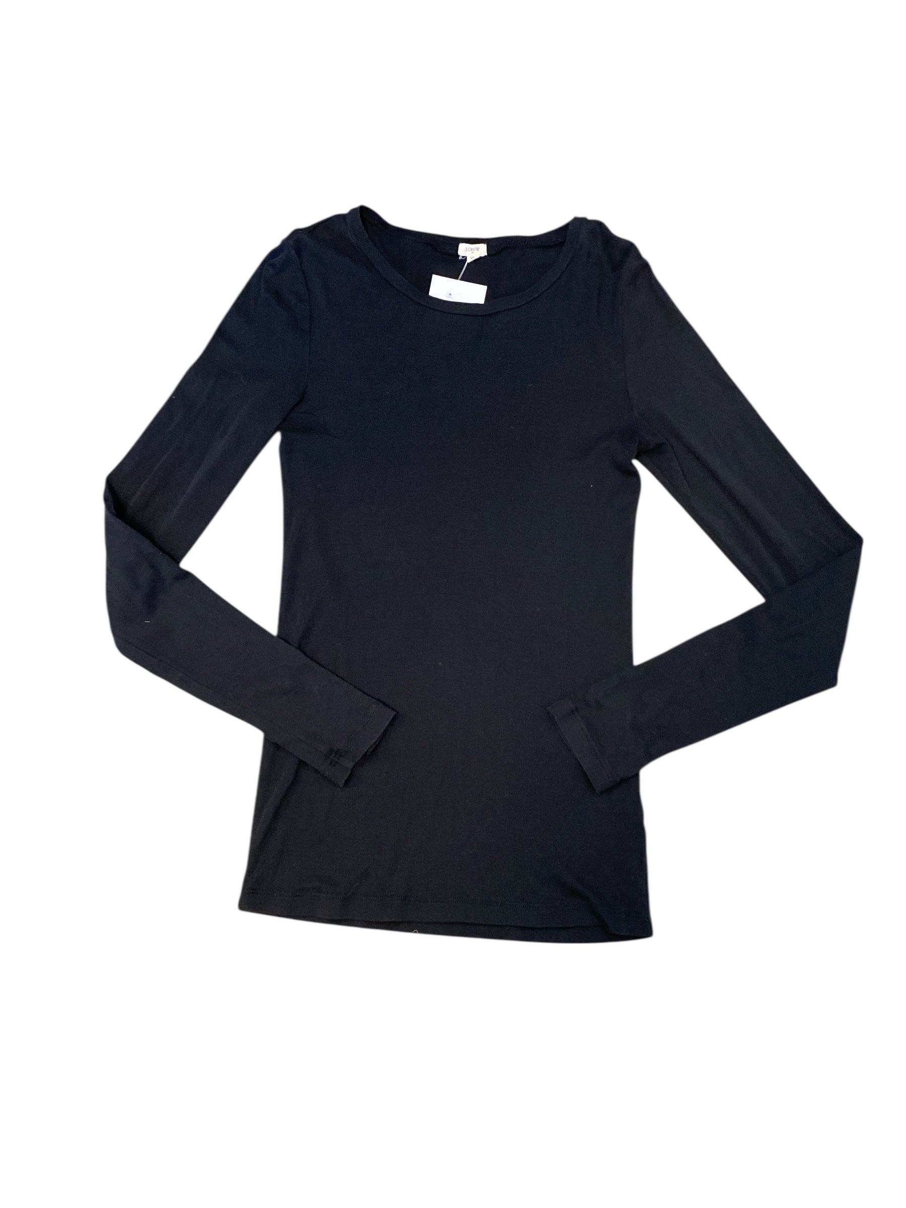 black j crew ls top, m