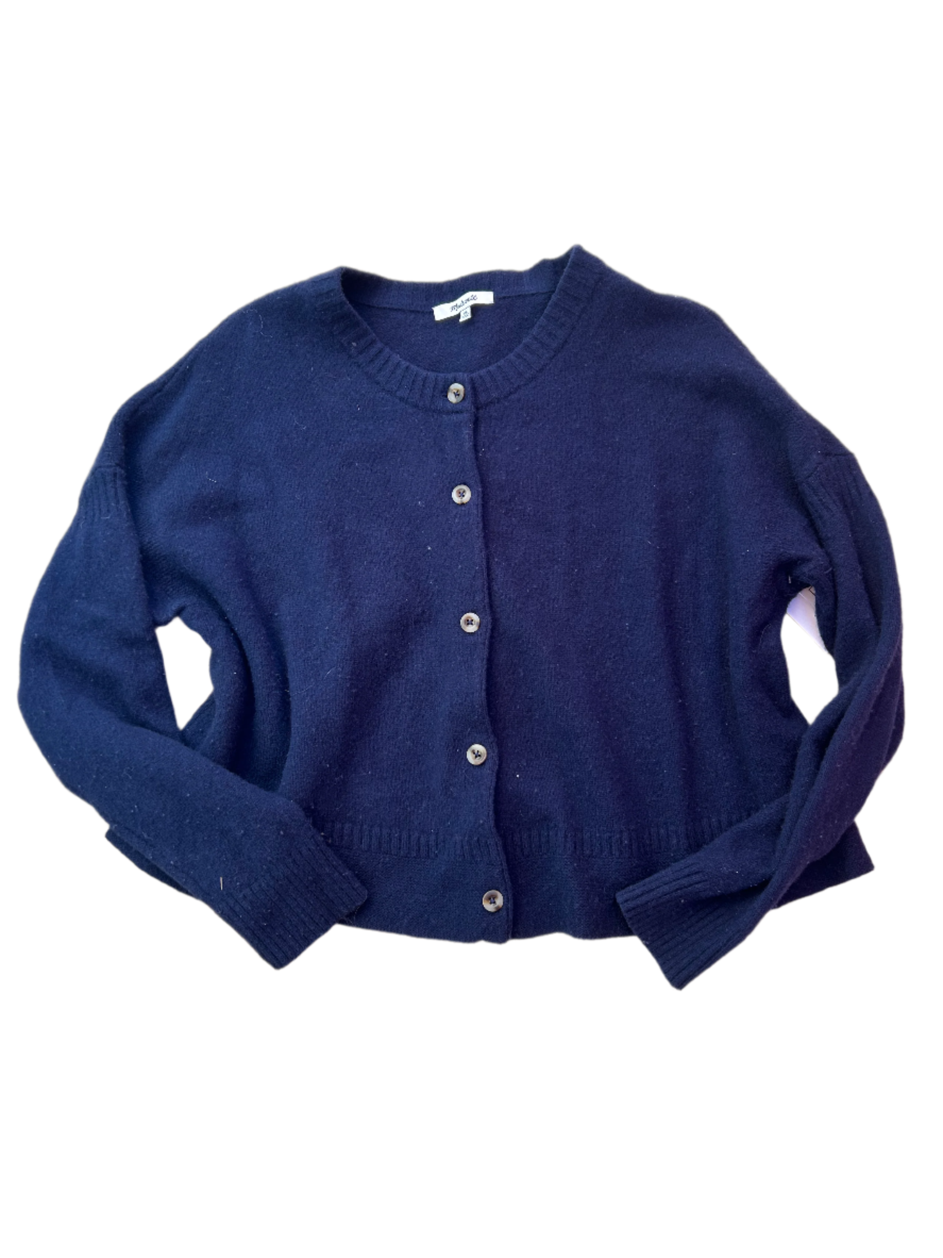 navy madewell cardigan, xl