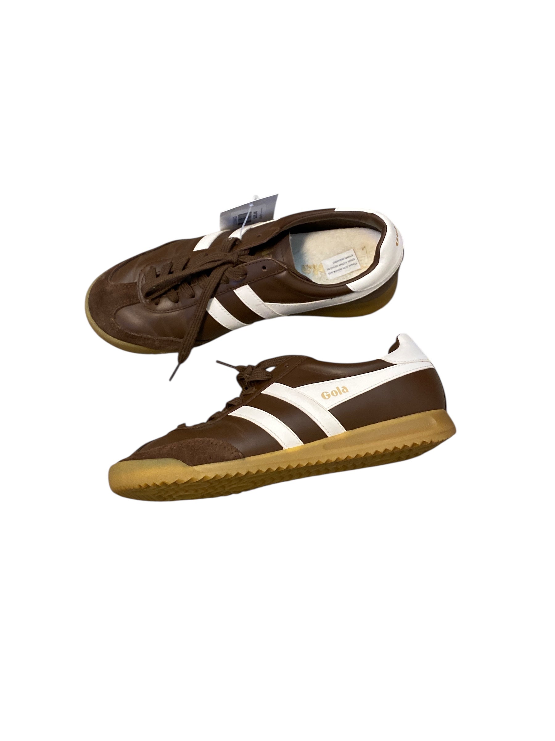 brown white gola sneakers, 9 womens