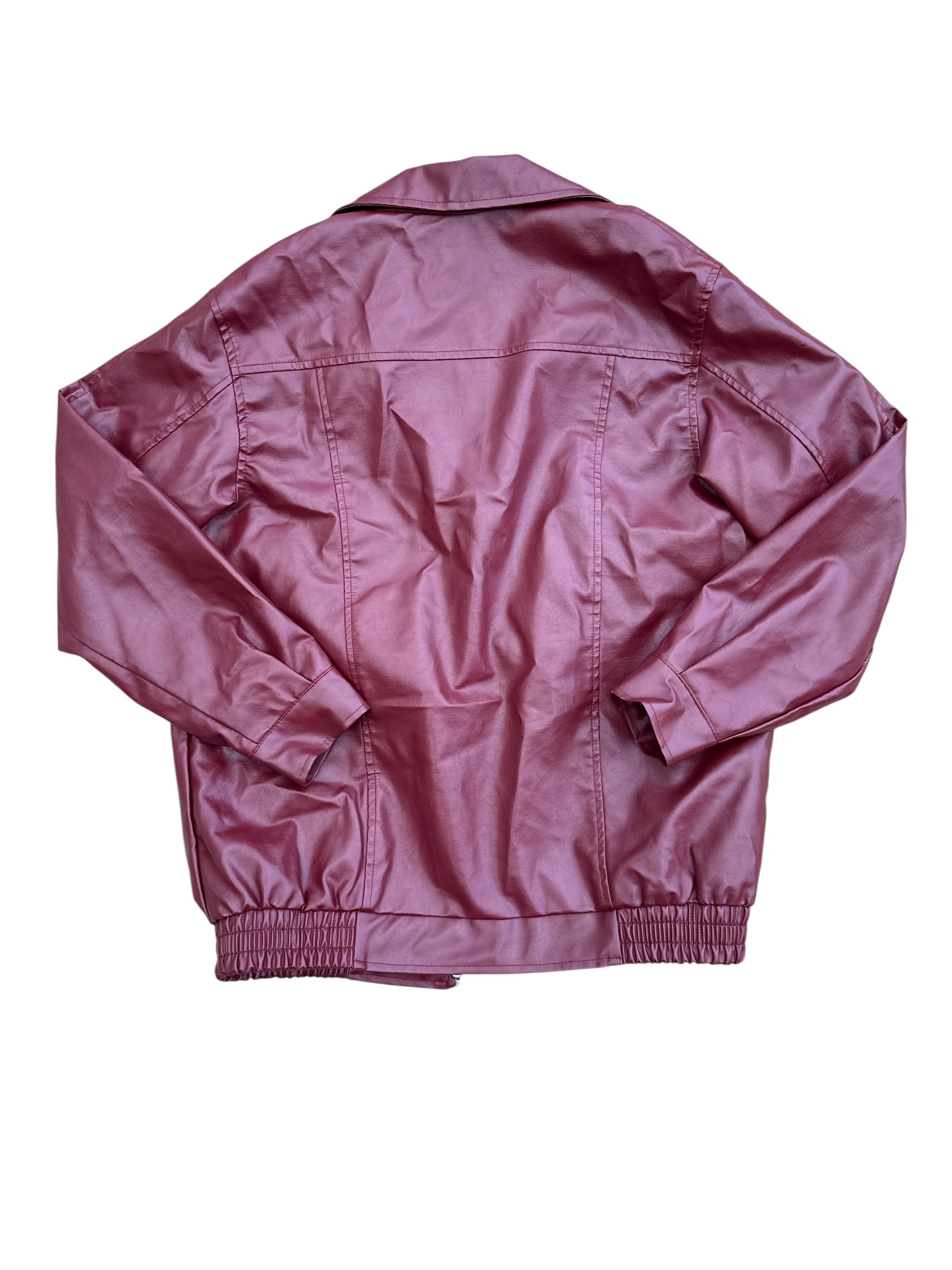 maroon  pleather jacket