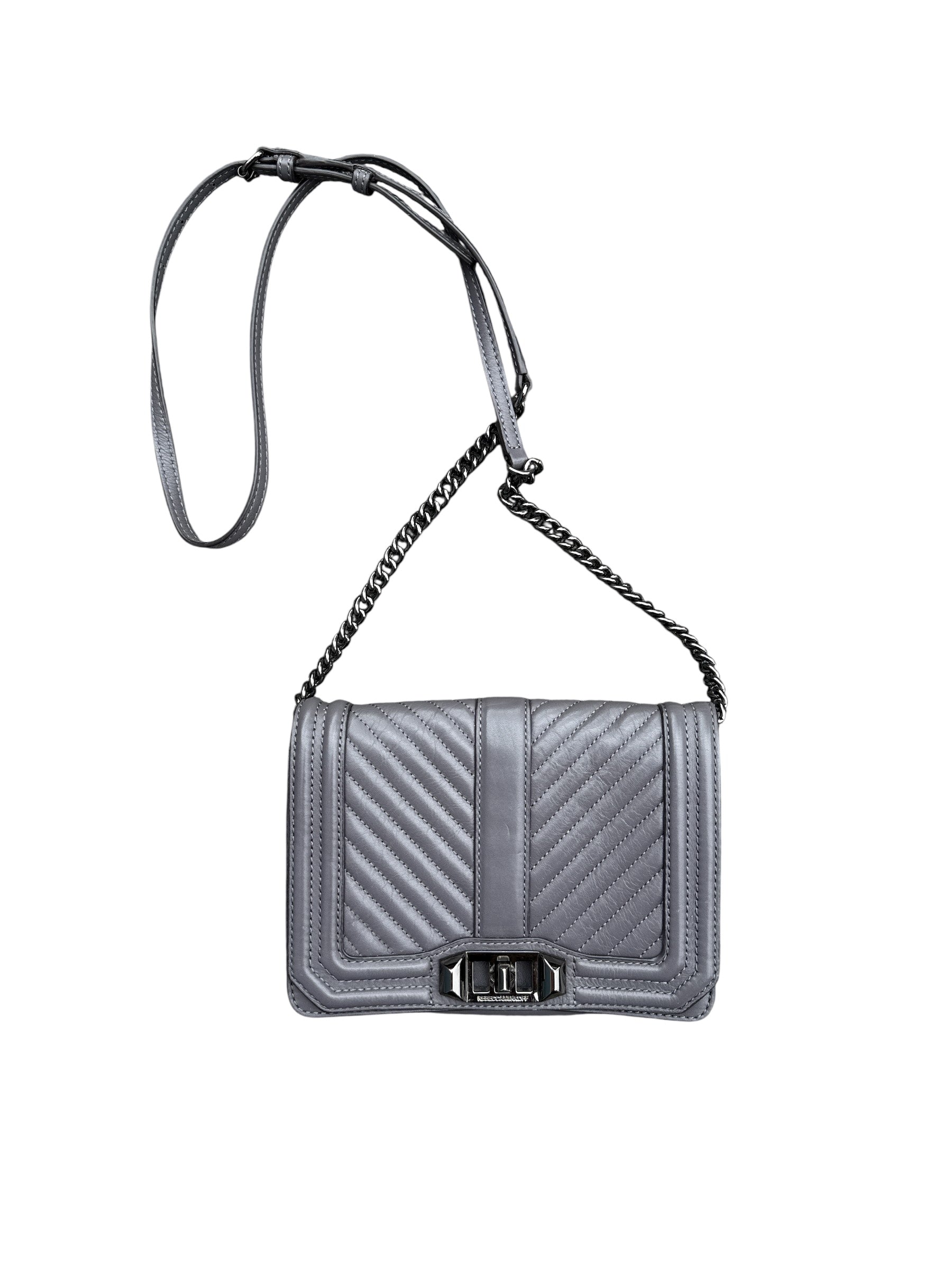 gray rebecca minkoff quilted crossbody