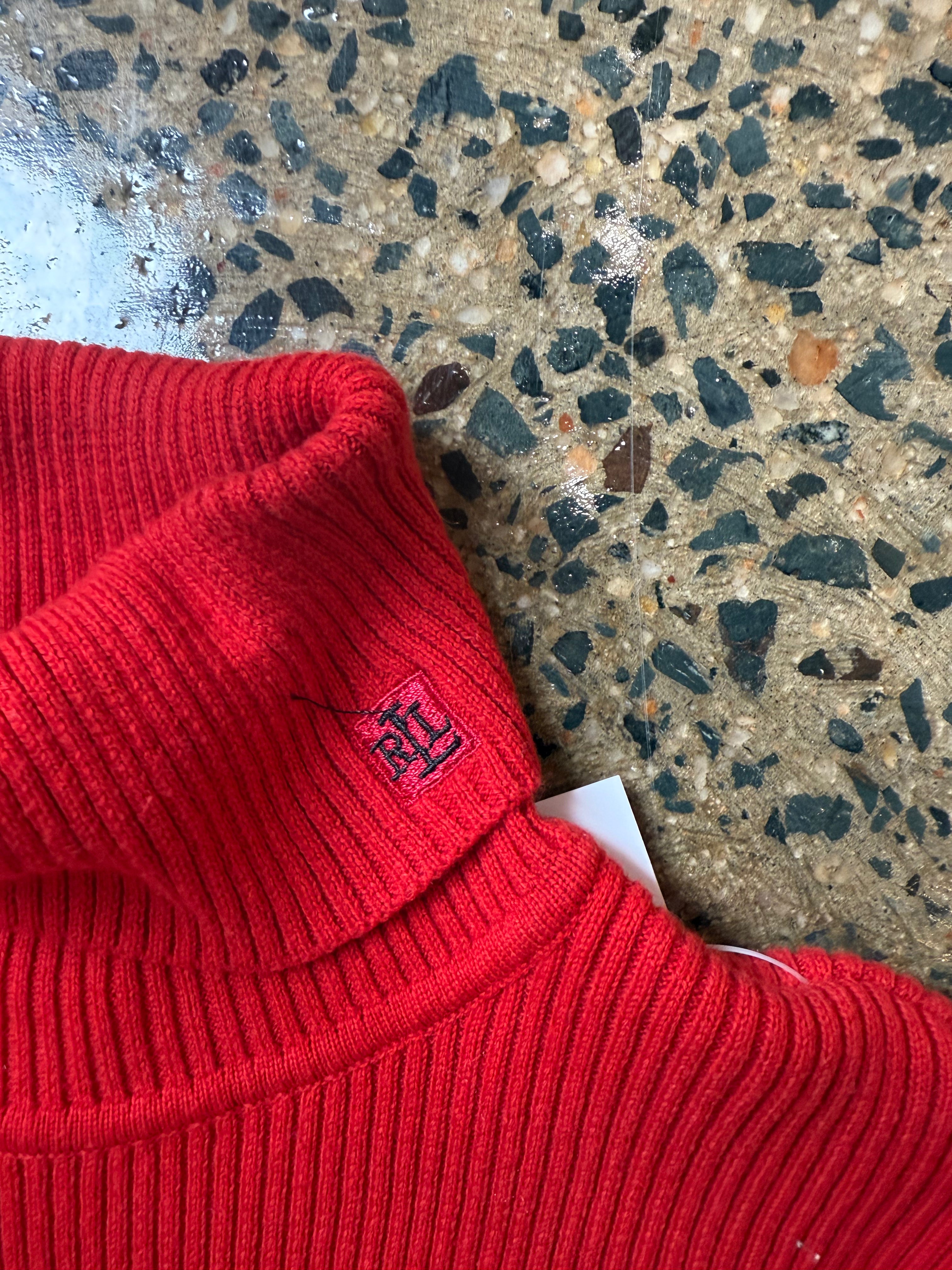 red ralph lauren turtleneck, xs