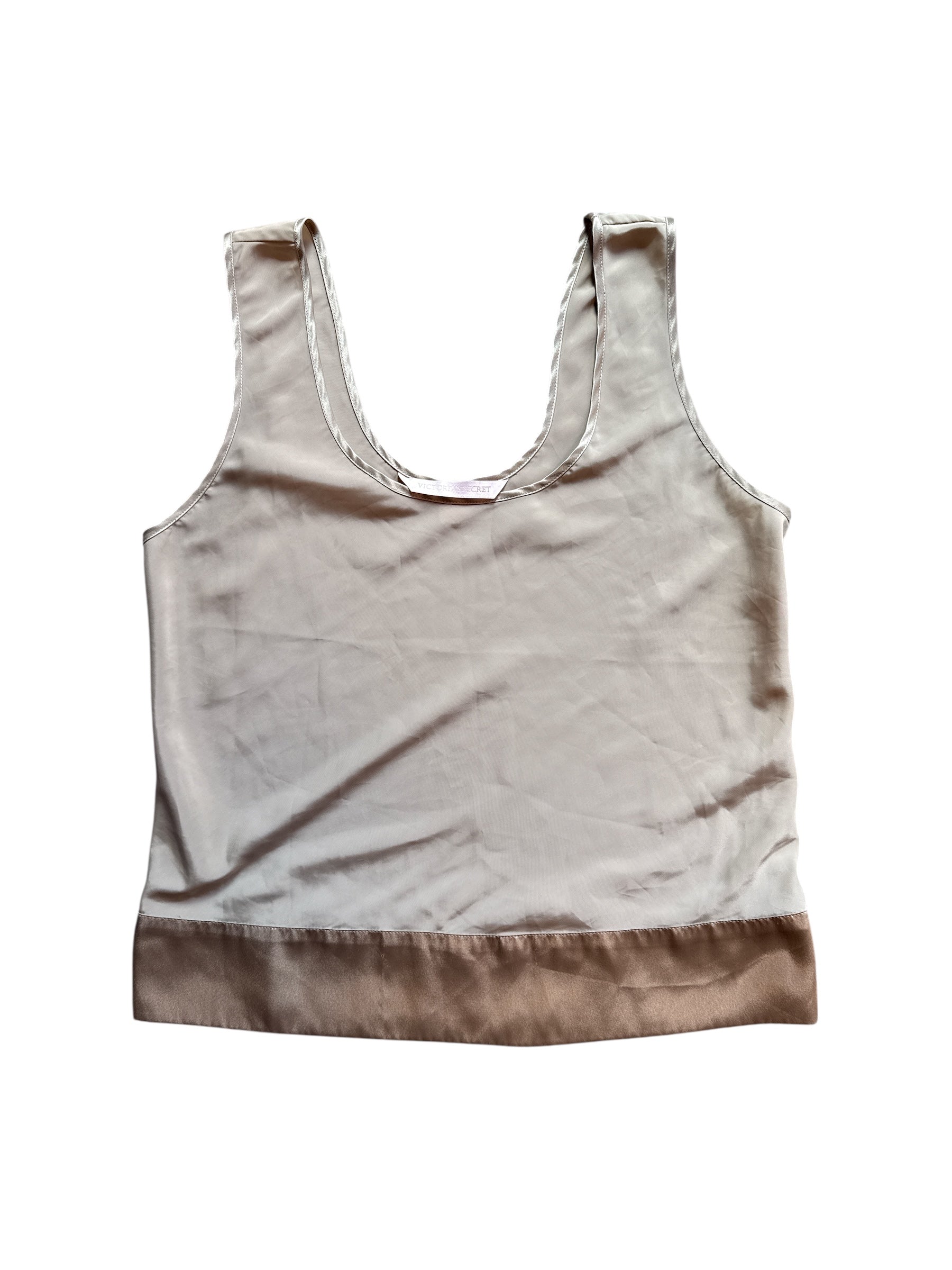 green victorias secret satin tank top, s