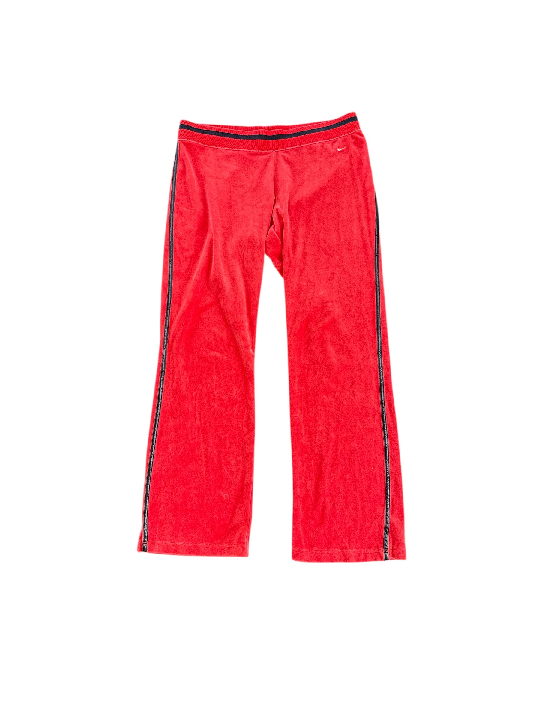 orange nike terry cloth track pants, Y L (fits like XS)