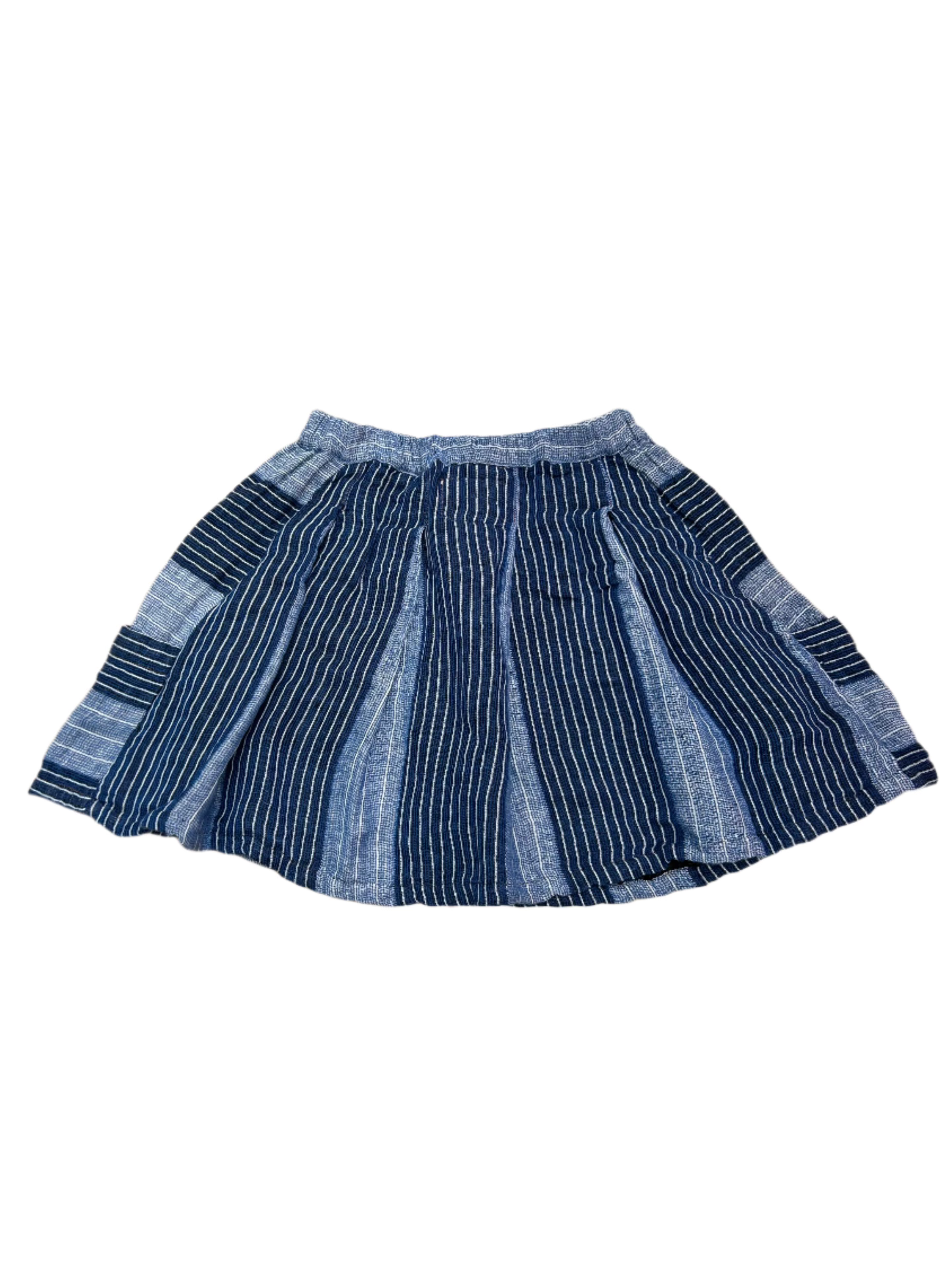 blue ace&jig linen striped mini, s