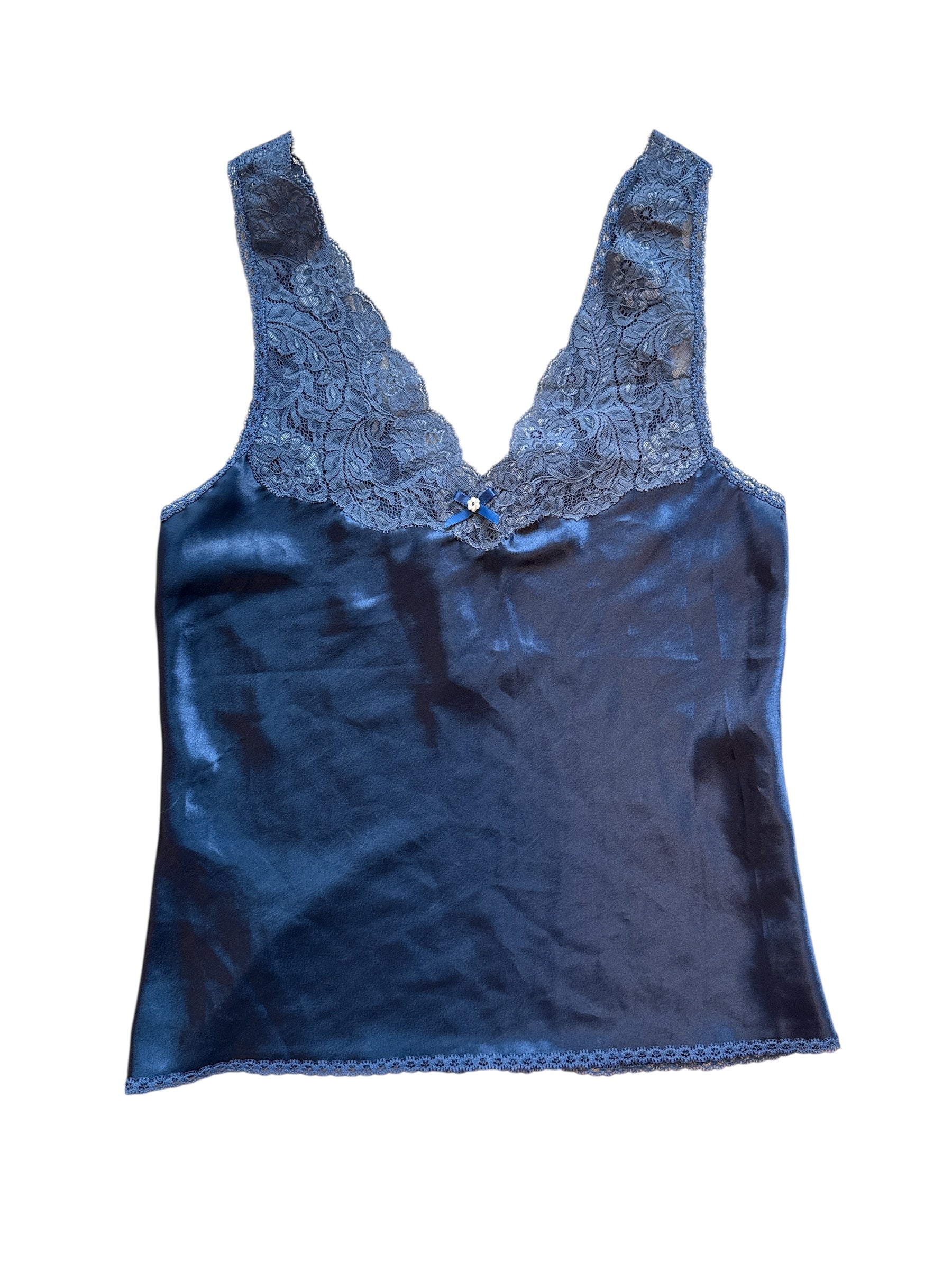 blue  lace slip top