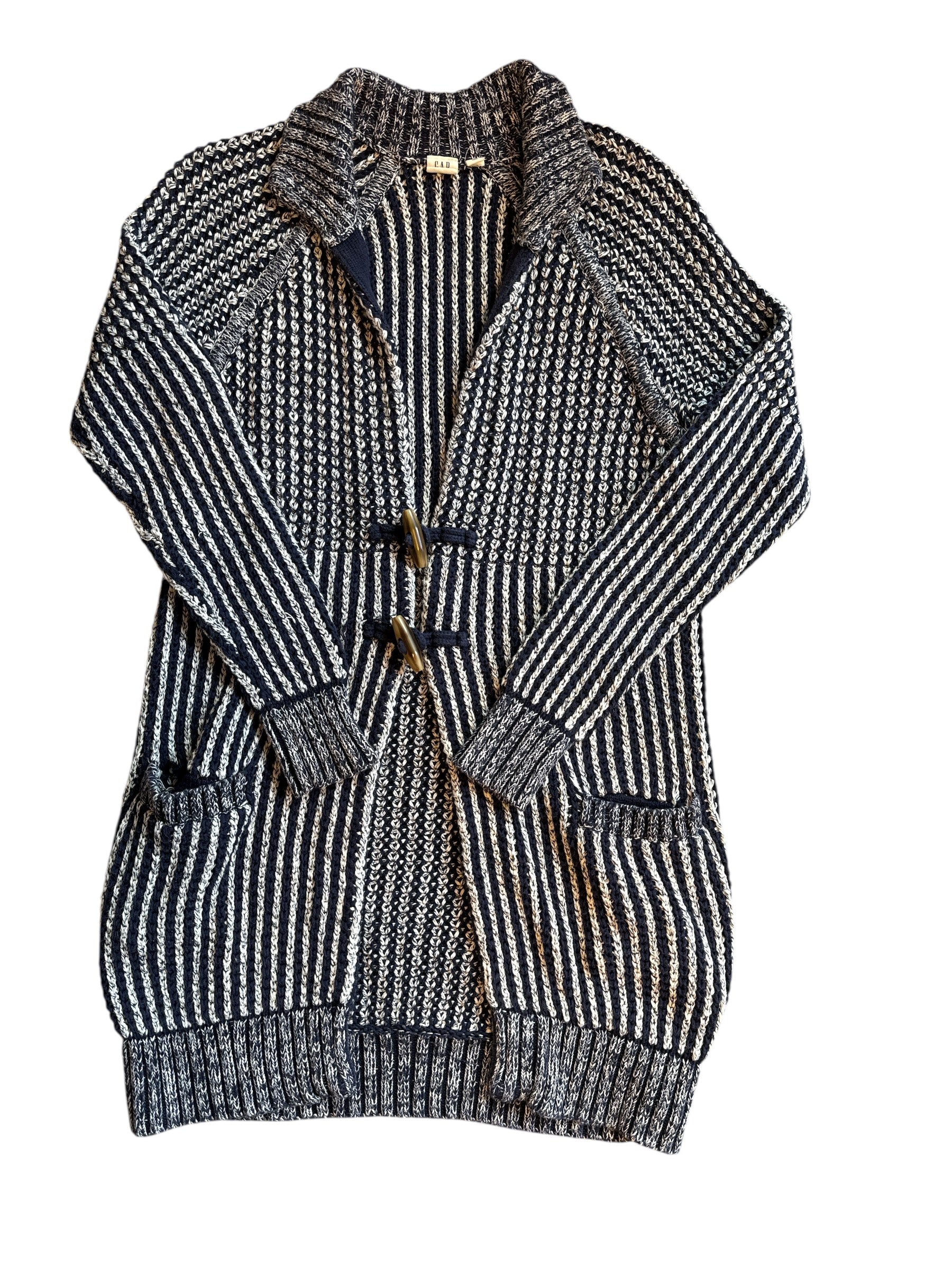 navy Gap striped long cardi, xs