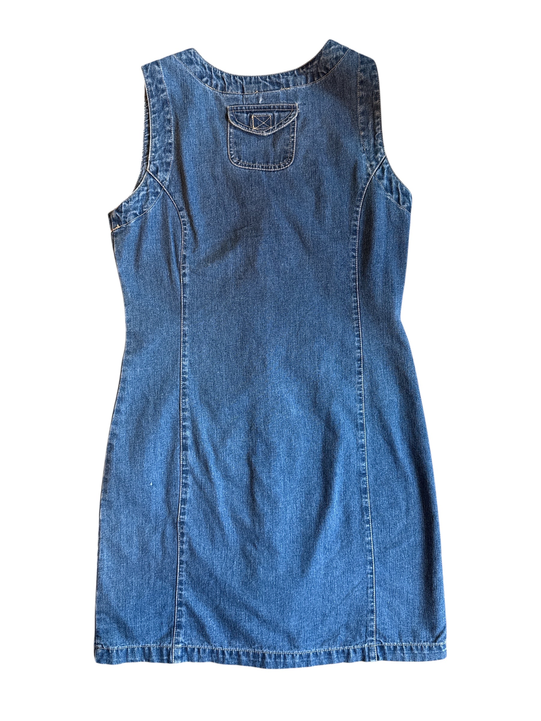 `blue billblass denim button dress, s