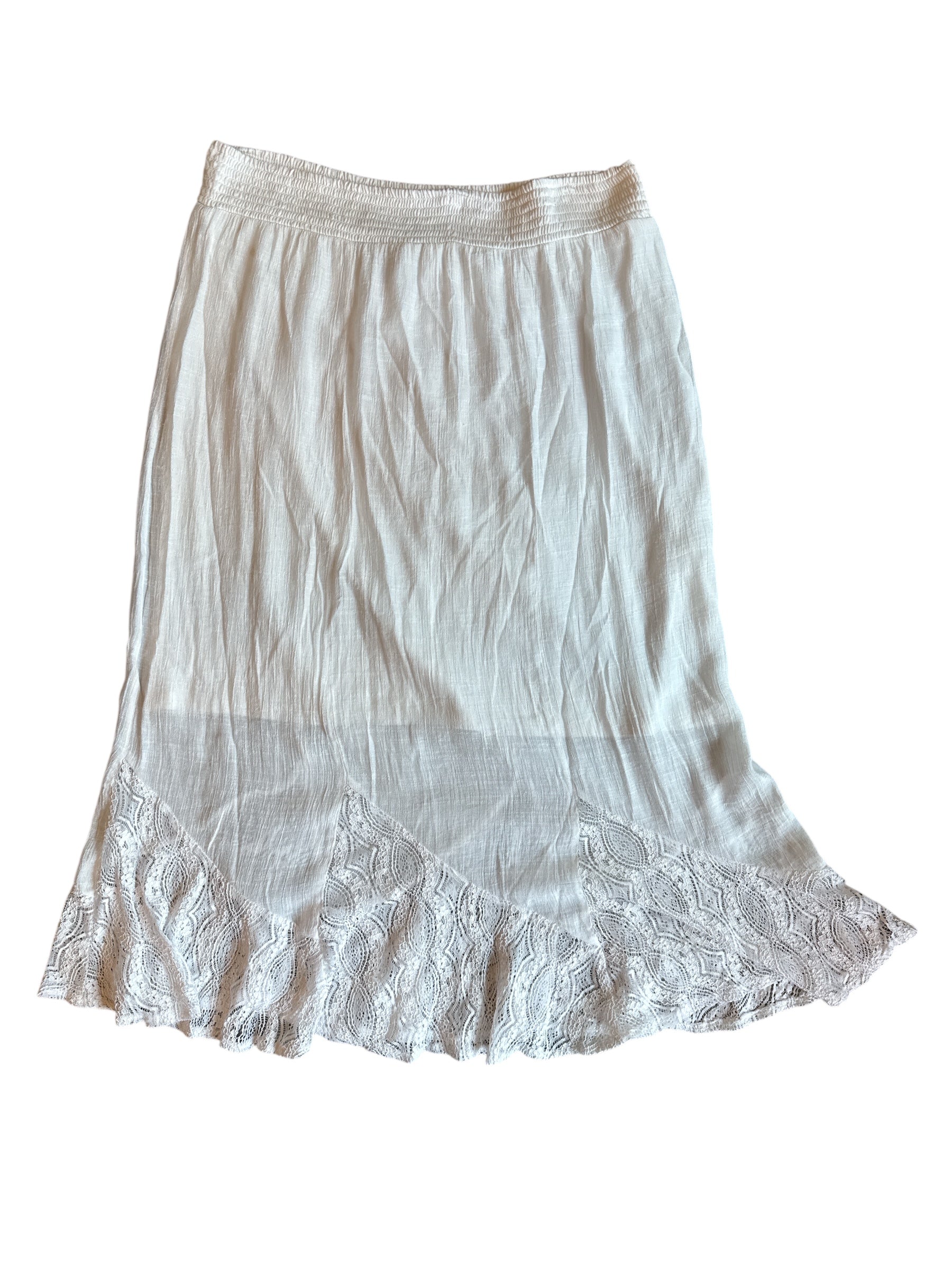 White Apt9 lace bottom maxi skirt, XL