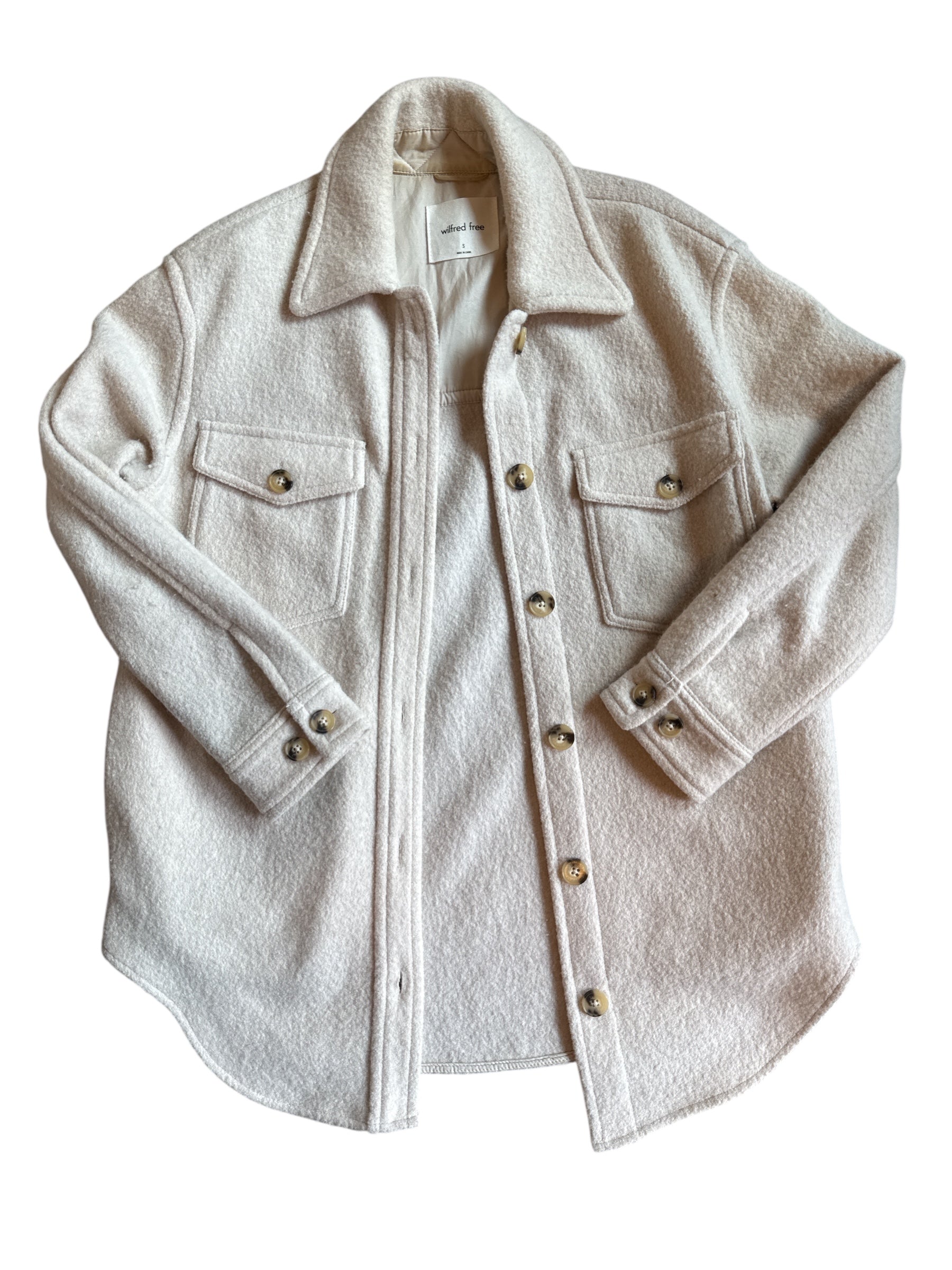 beige wilfred free shacket, S